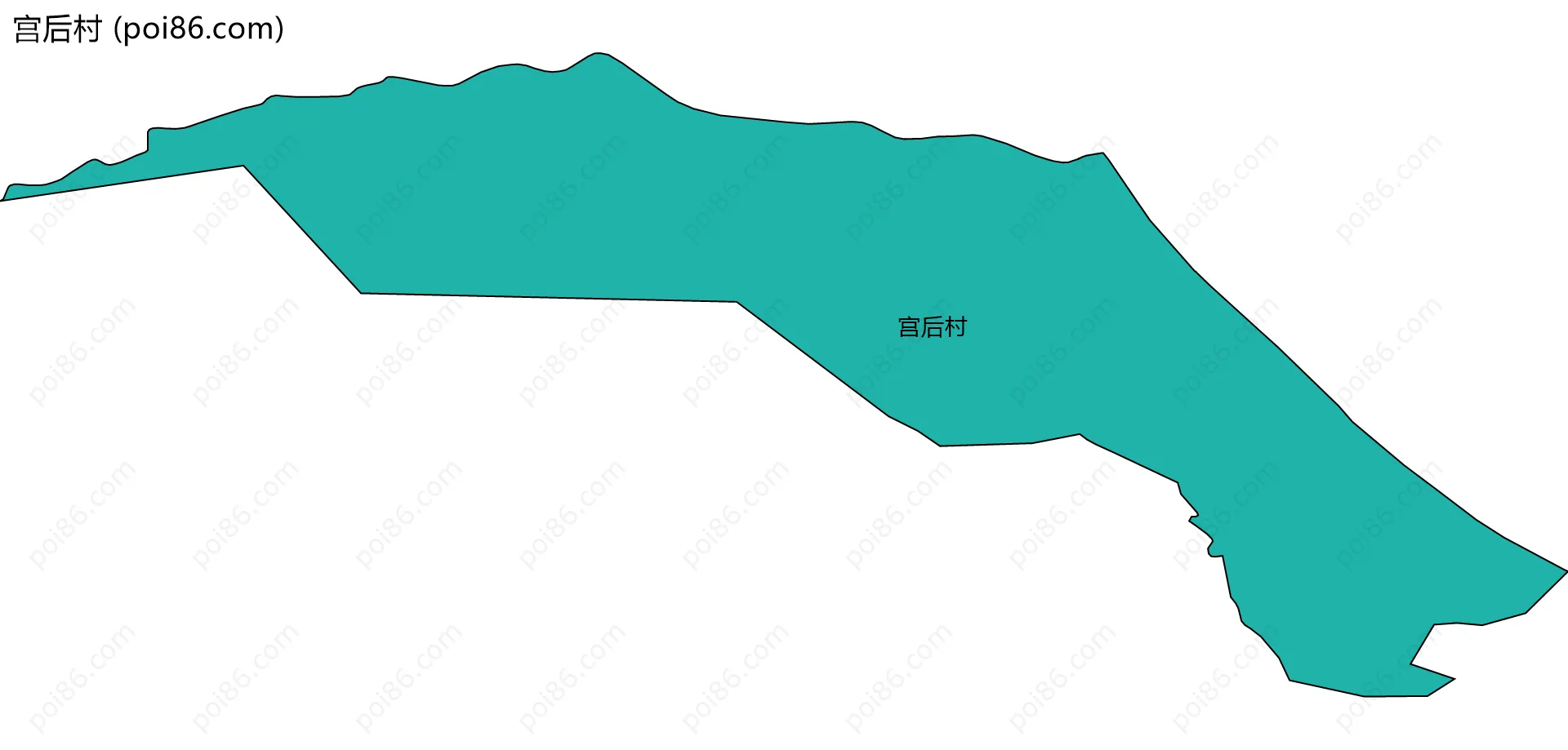 宫后村边界地图