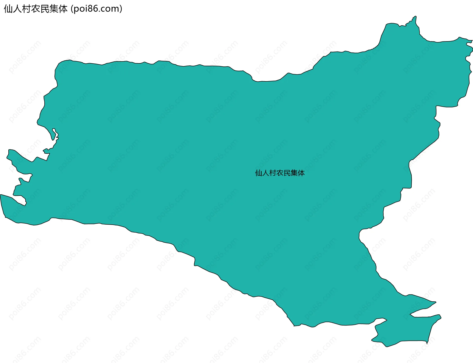 仙人村农民集体边界地图