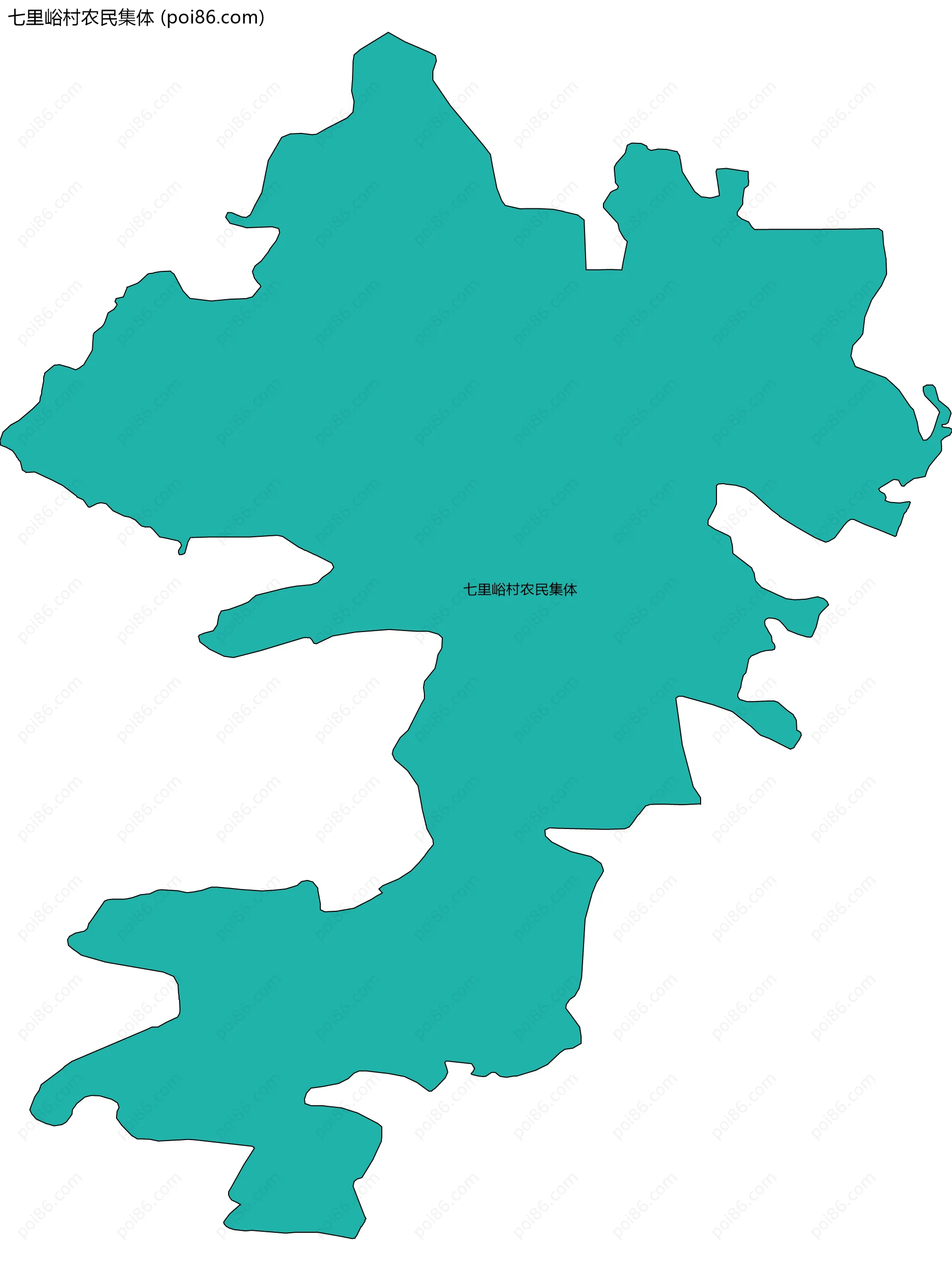 七里峪村农民集体边界地图