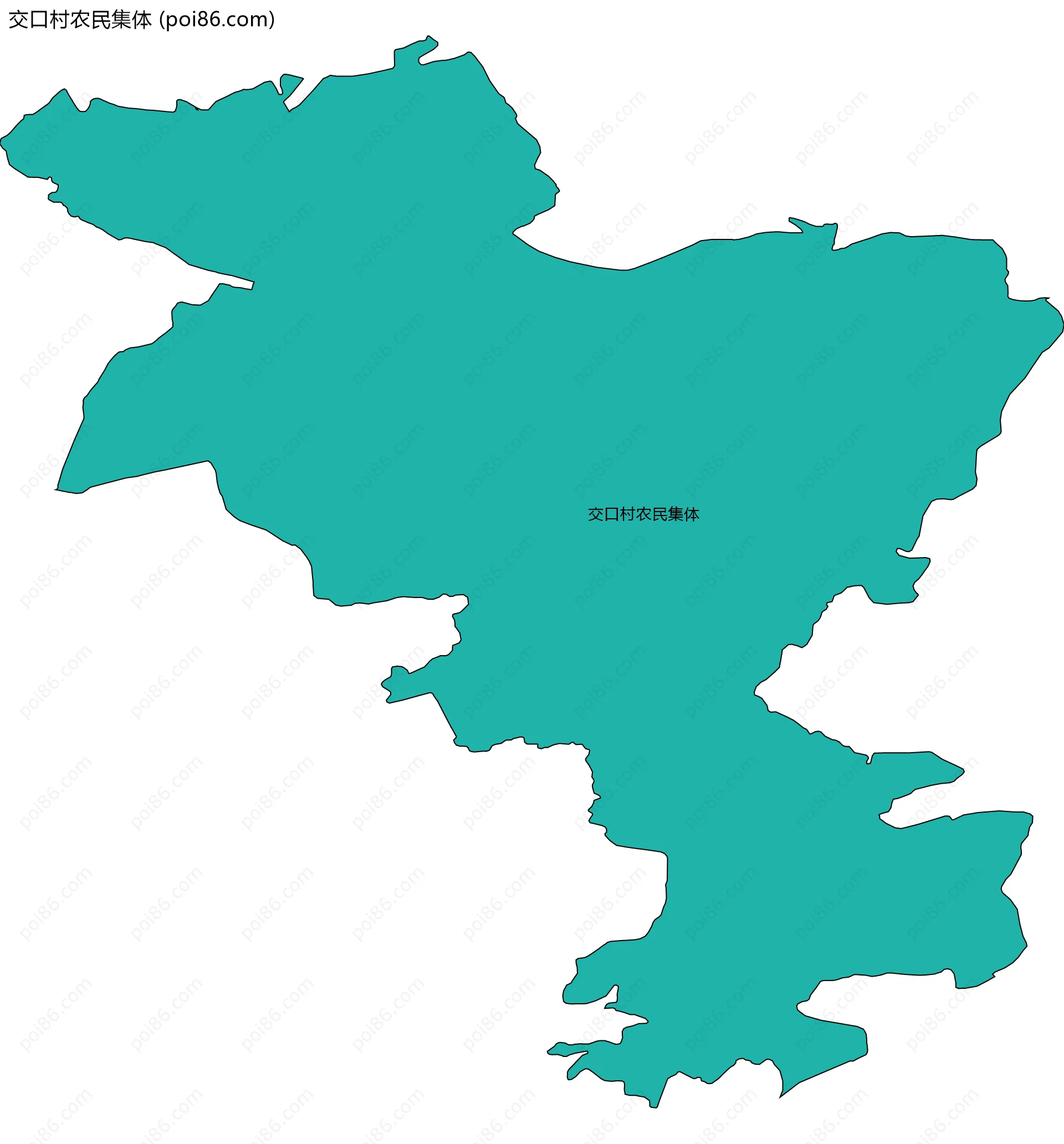 交口村农民集体边界地图