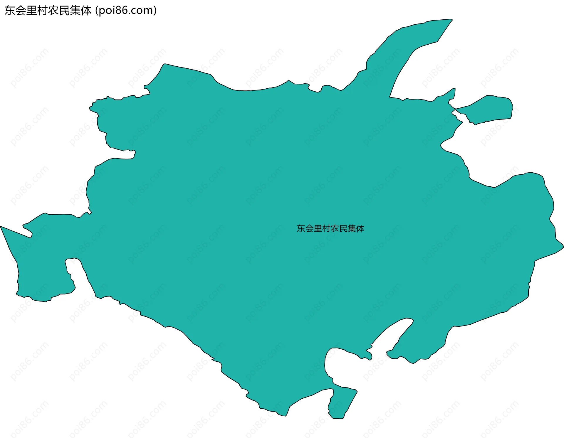 东会里村农民集体边界地图