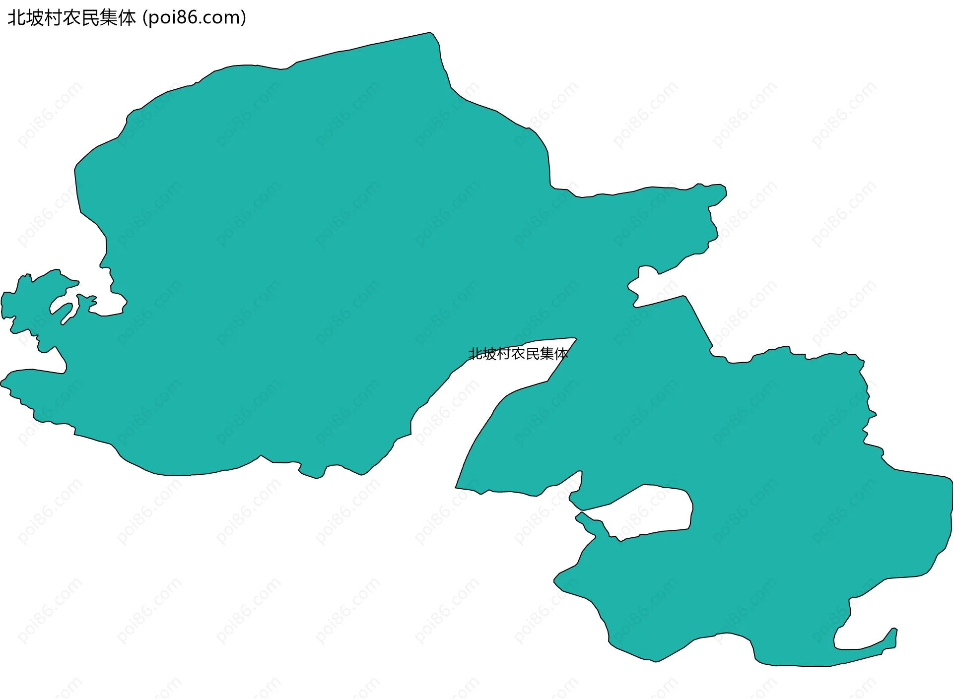 北坡村农民集体边界地图