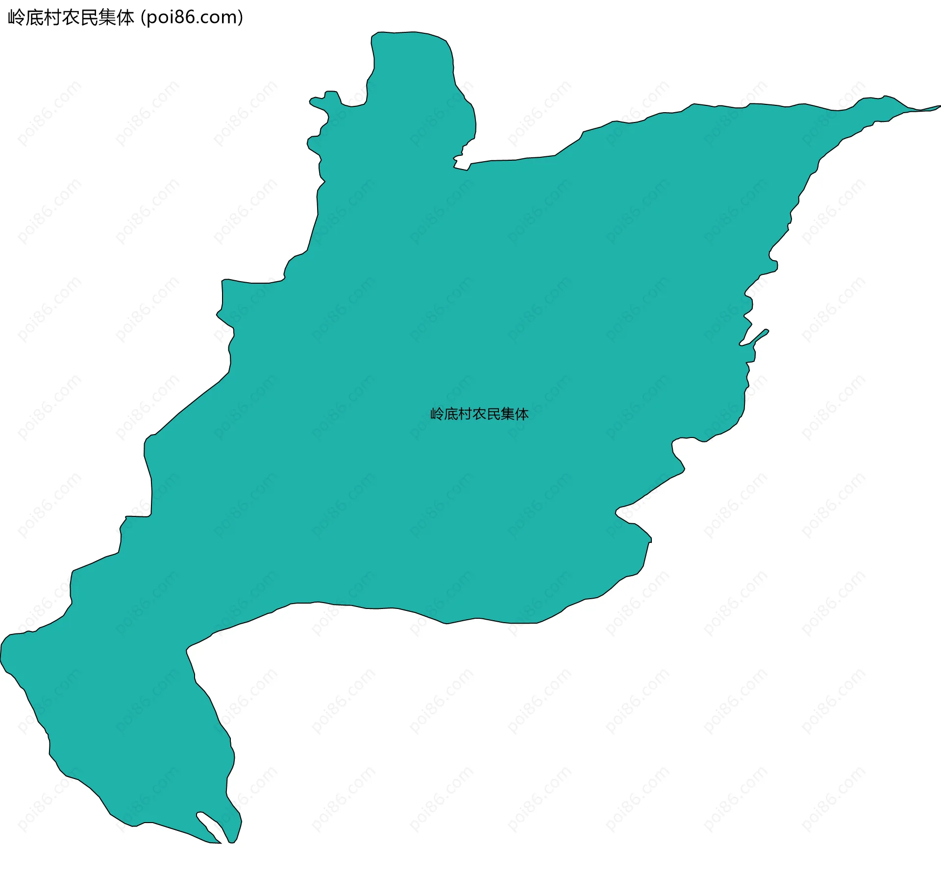 岭底村农民集体边界地图