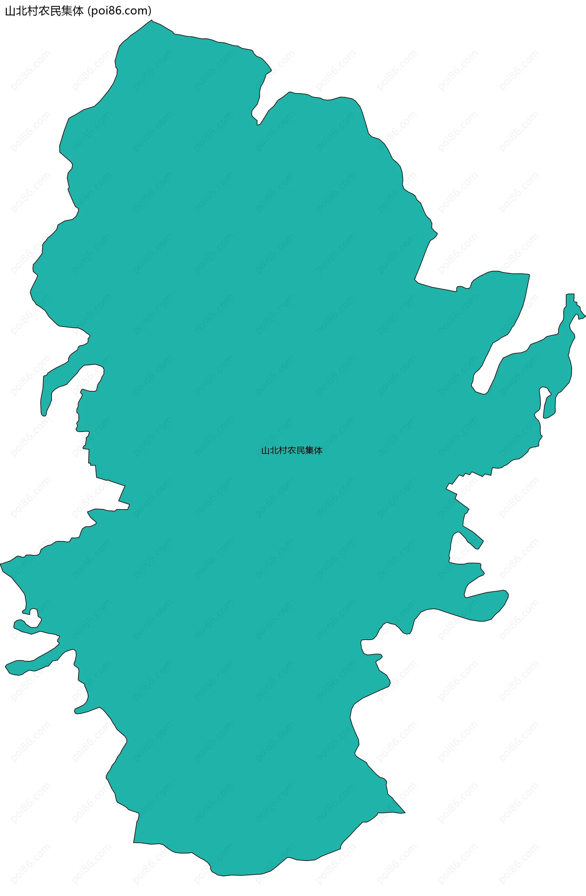 山北村农民集体边界地图