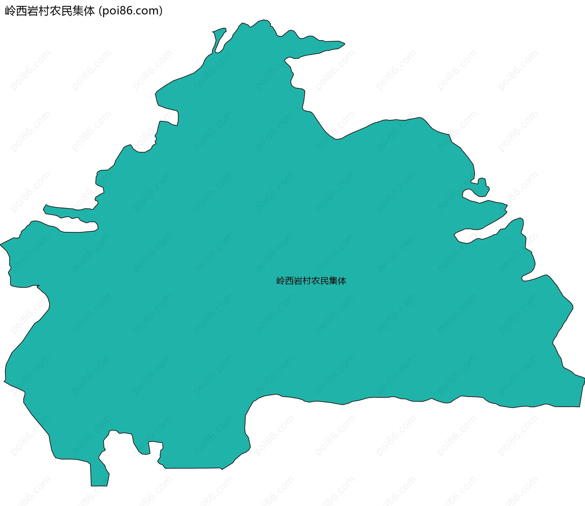 岭西岩村农民集体边界地图