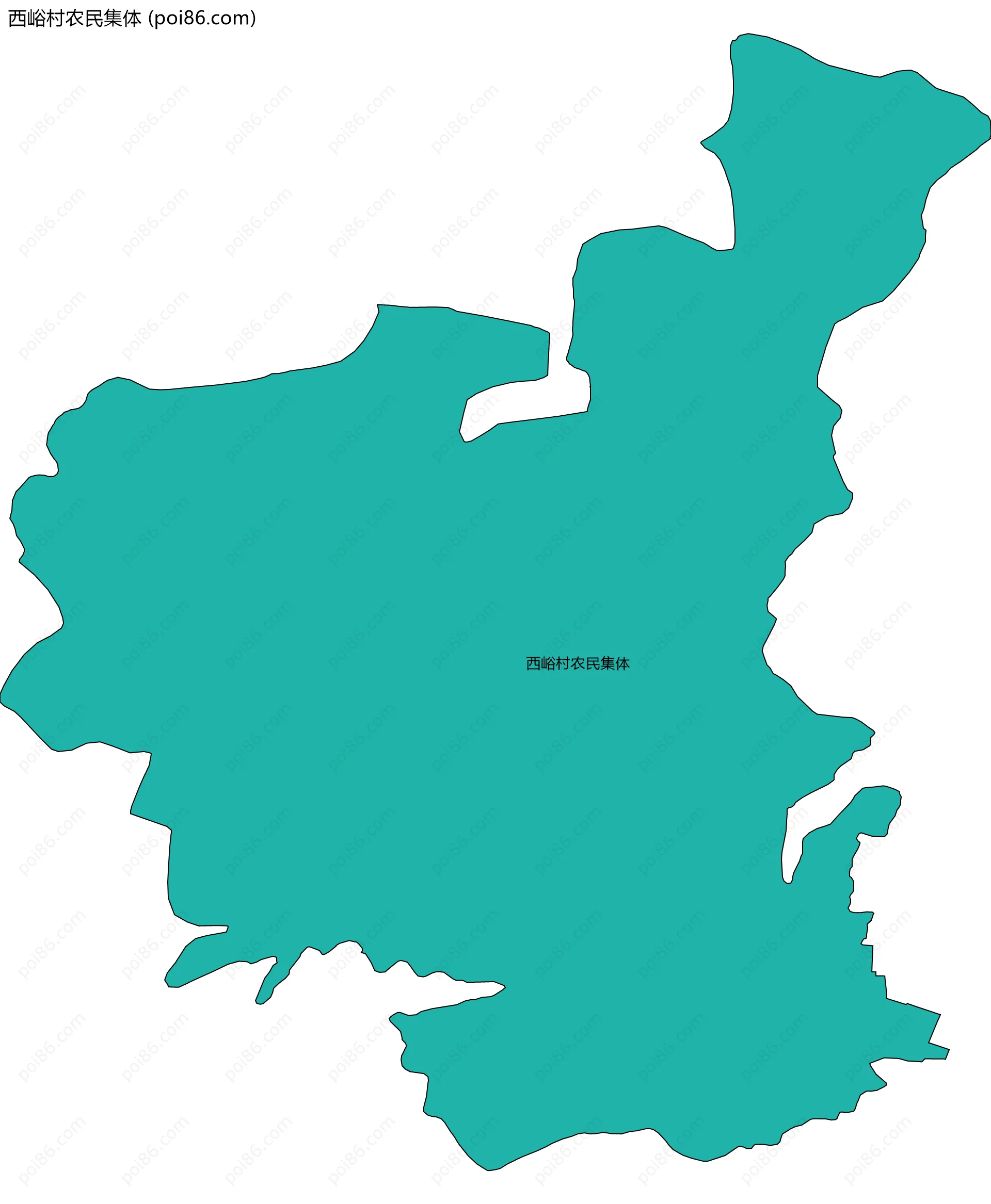 西峪村农民集体边界地图