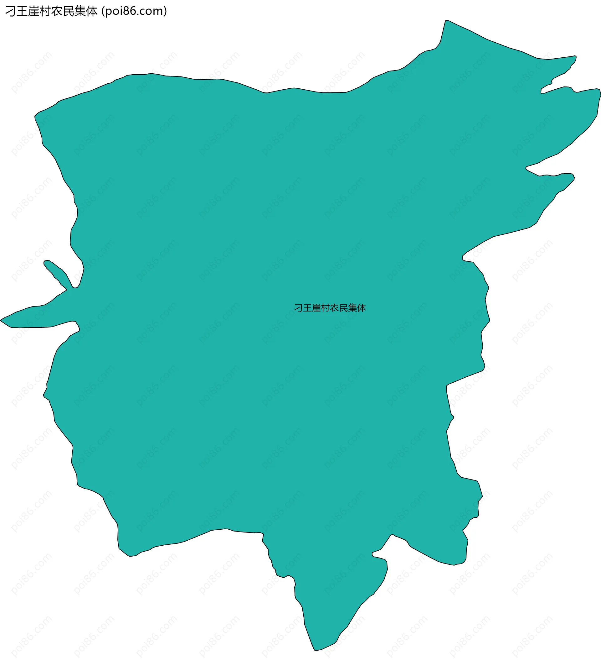 刁王崖村农民集体边界地图