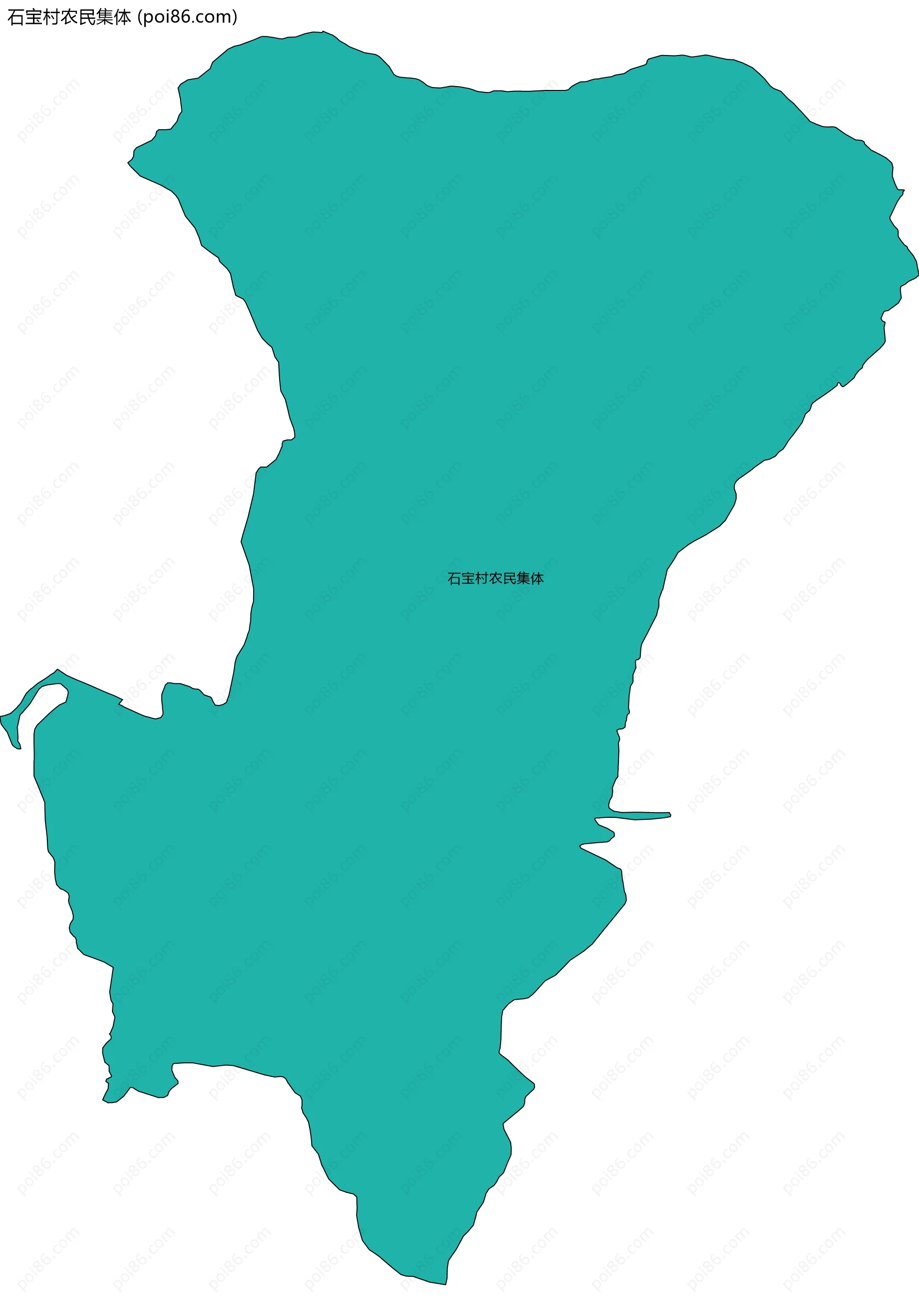 石宝村农民集体边界地图