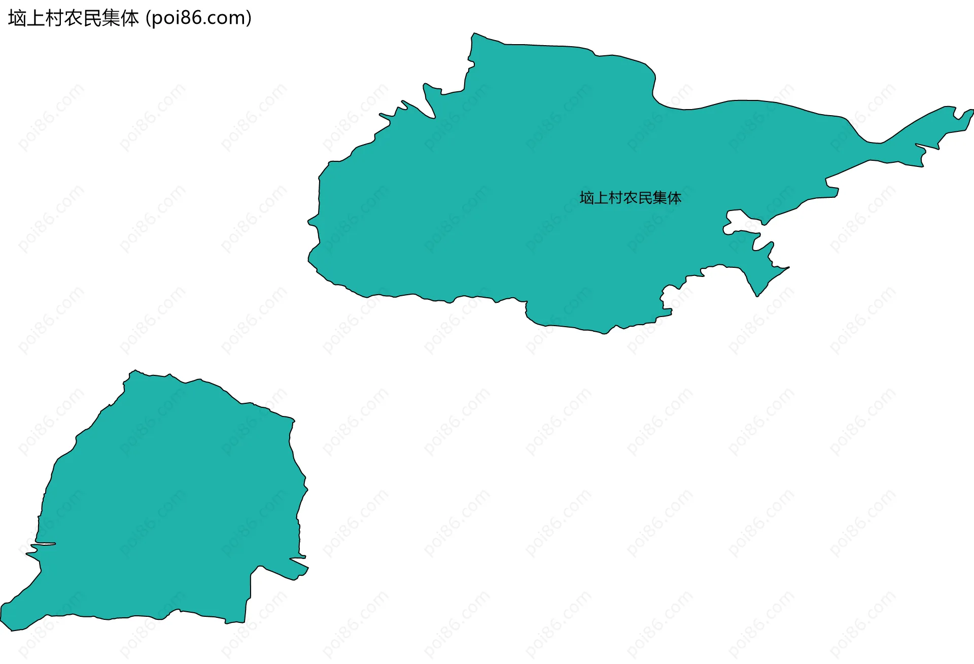 垴上村农民集体边界地图
