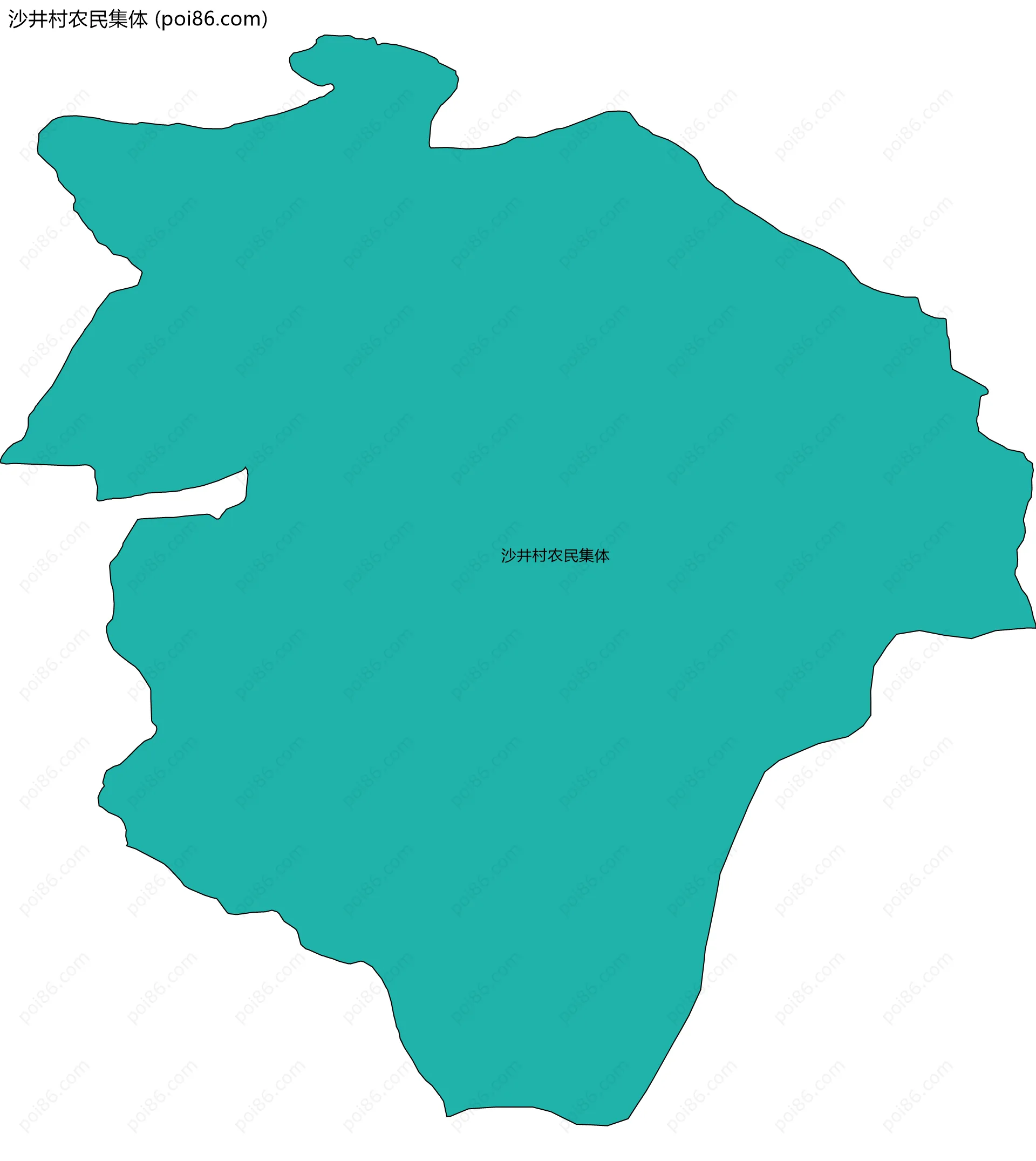 沙井村农民集体边界地图