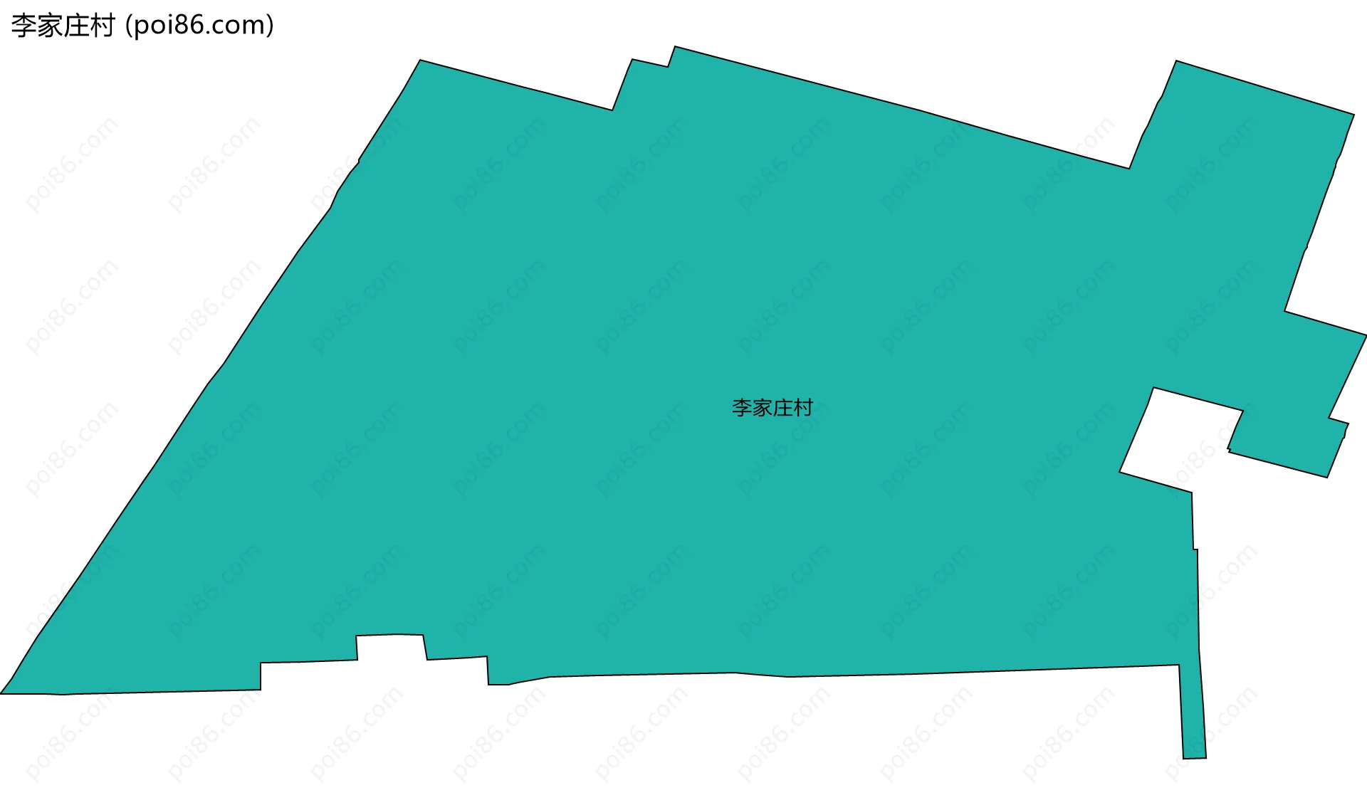 李家庄村边界地图