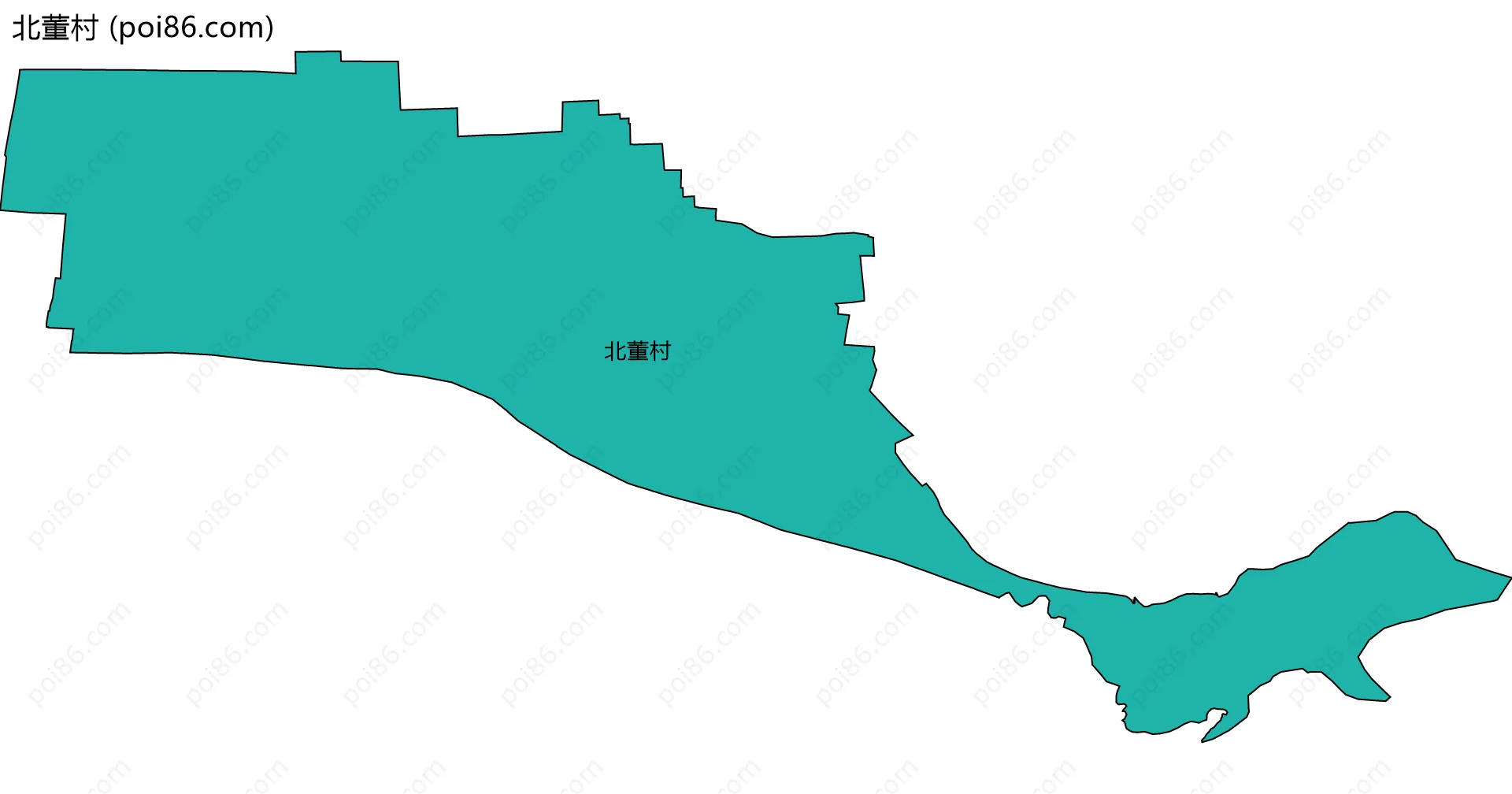 北董村边界地图