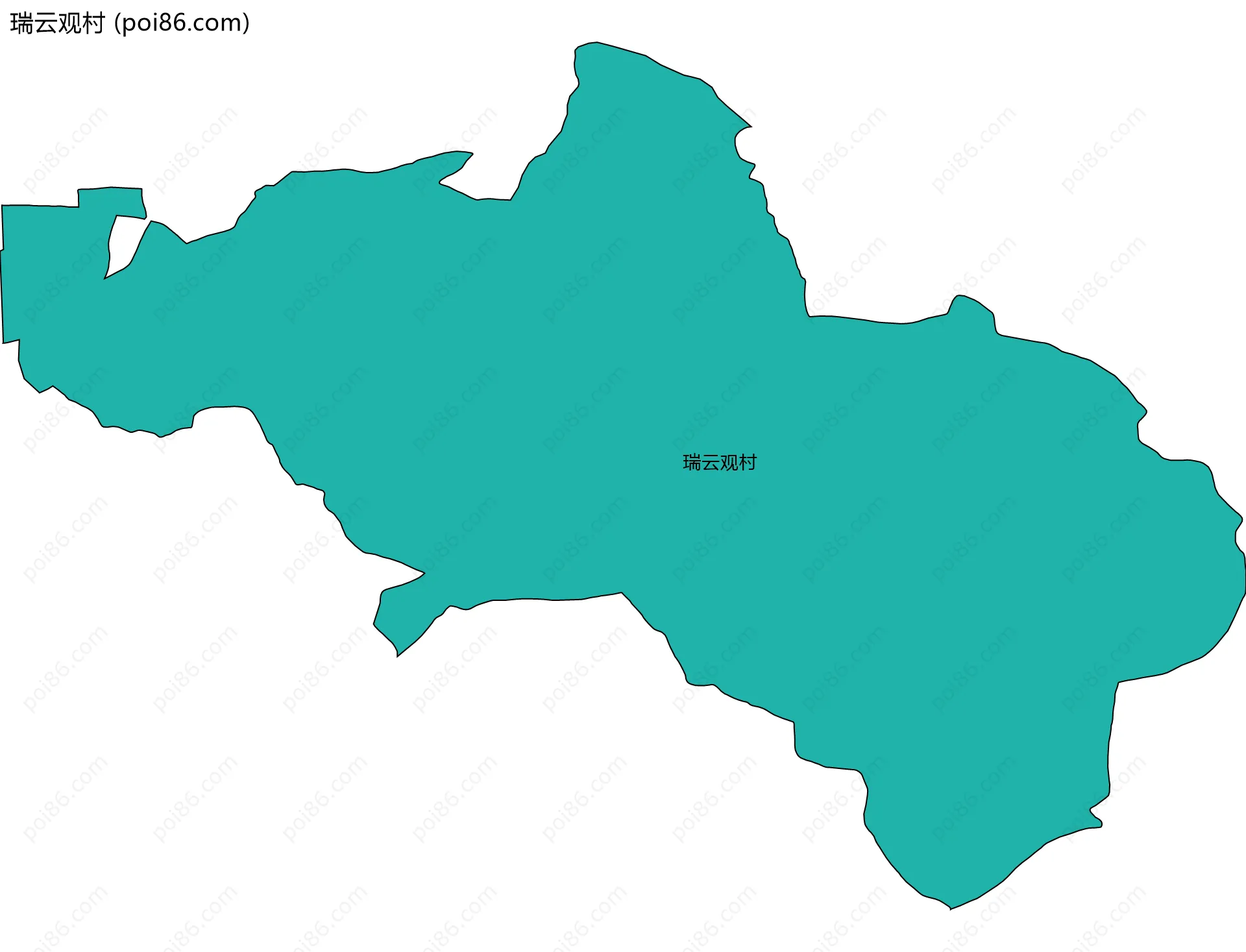 瑞云观村边界地图