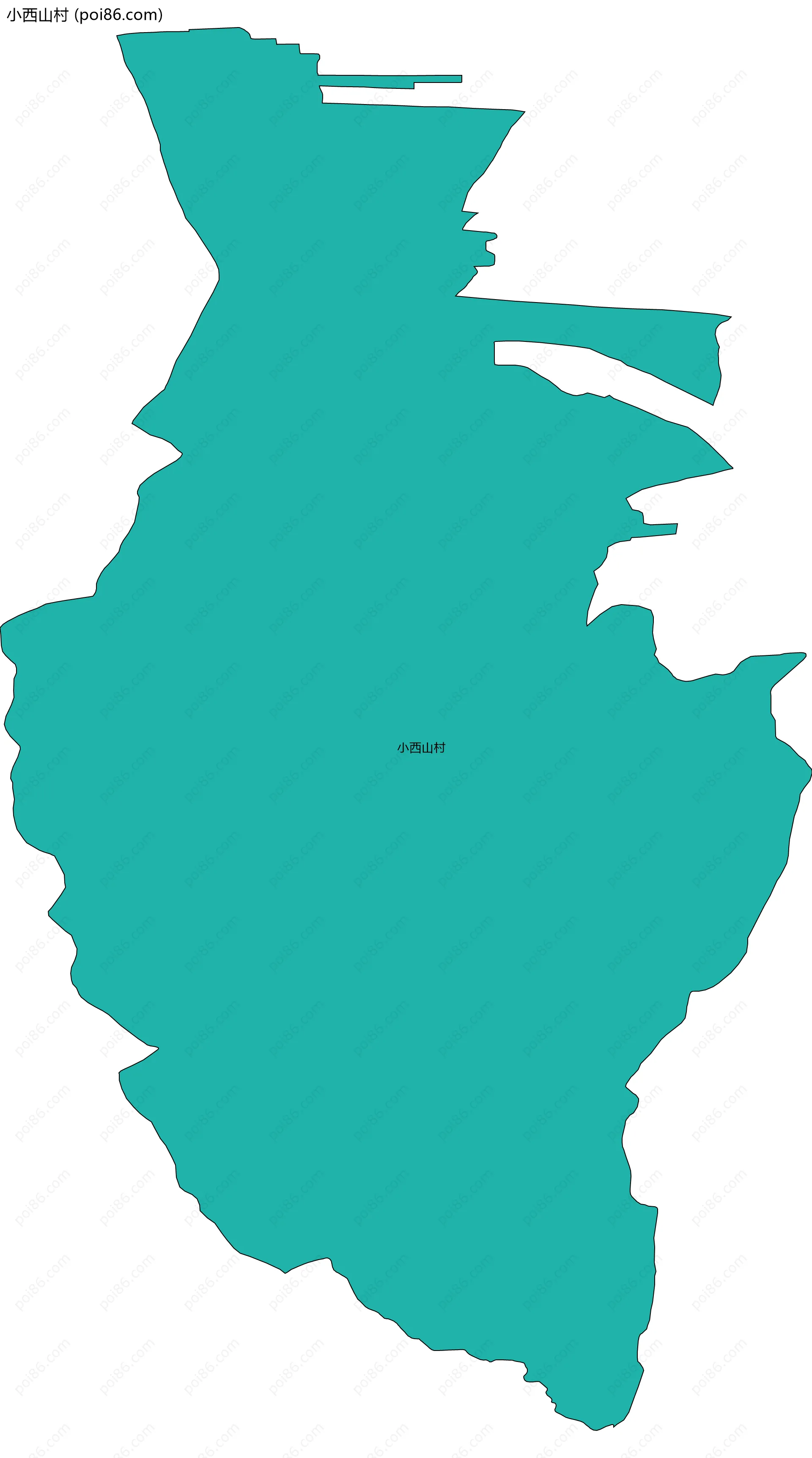 小西山村边界地图