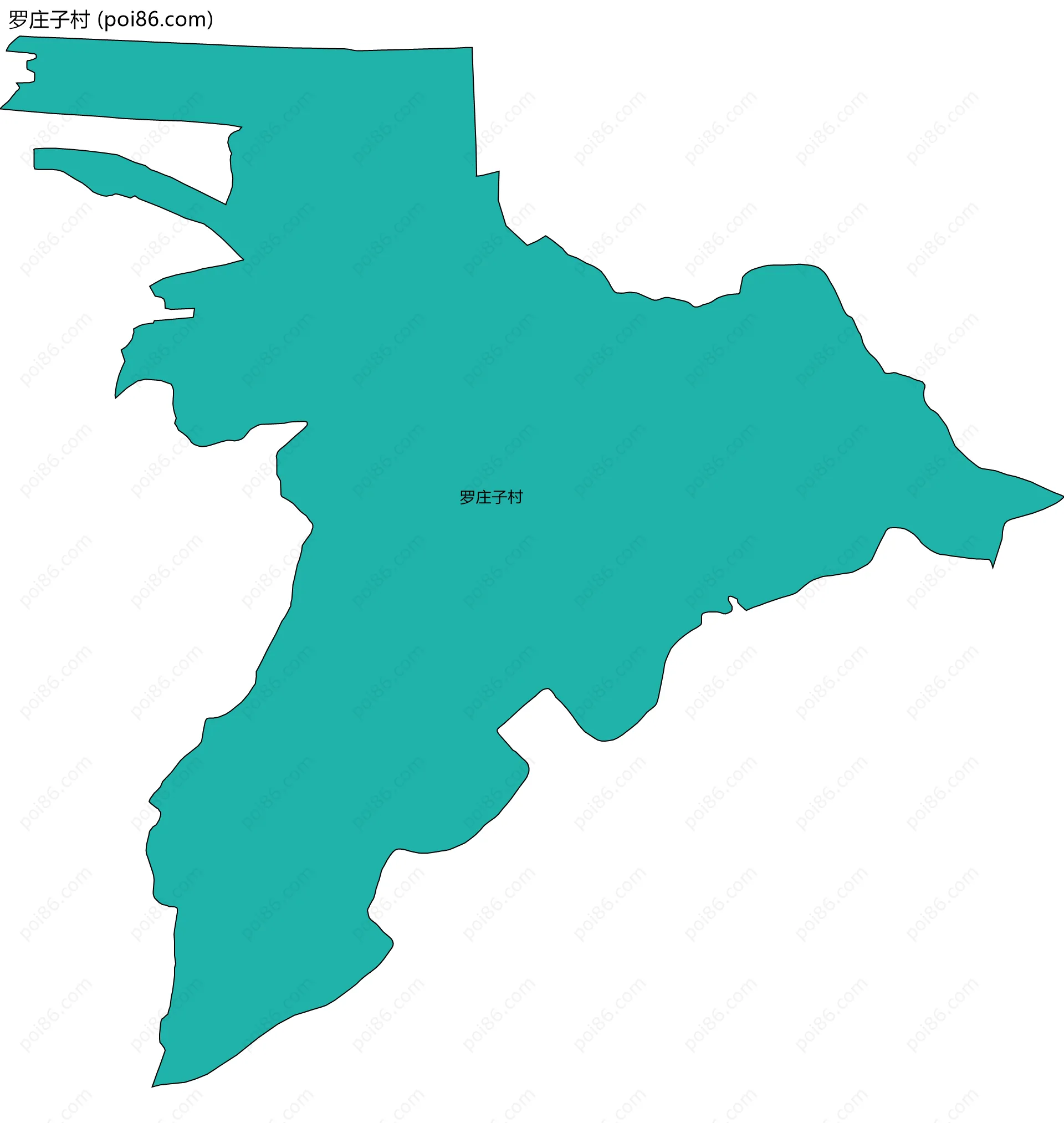 罗庄子村边界地图