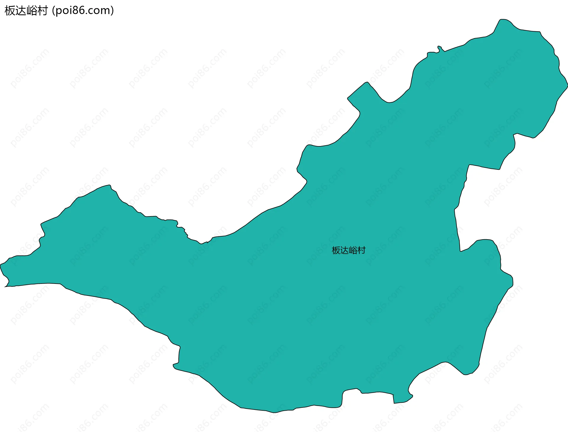 板达峪村边界地图