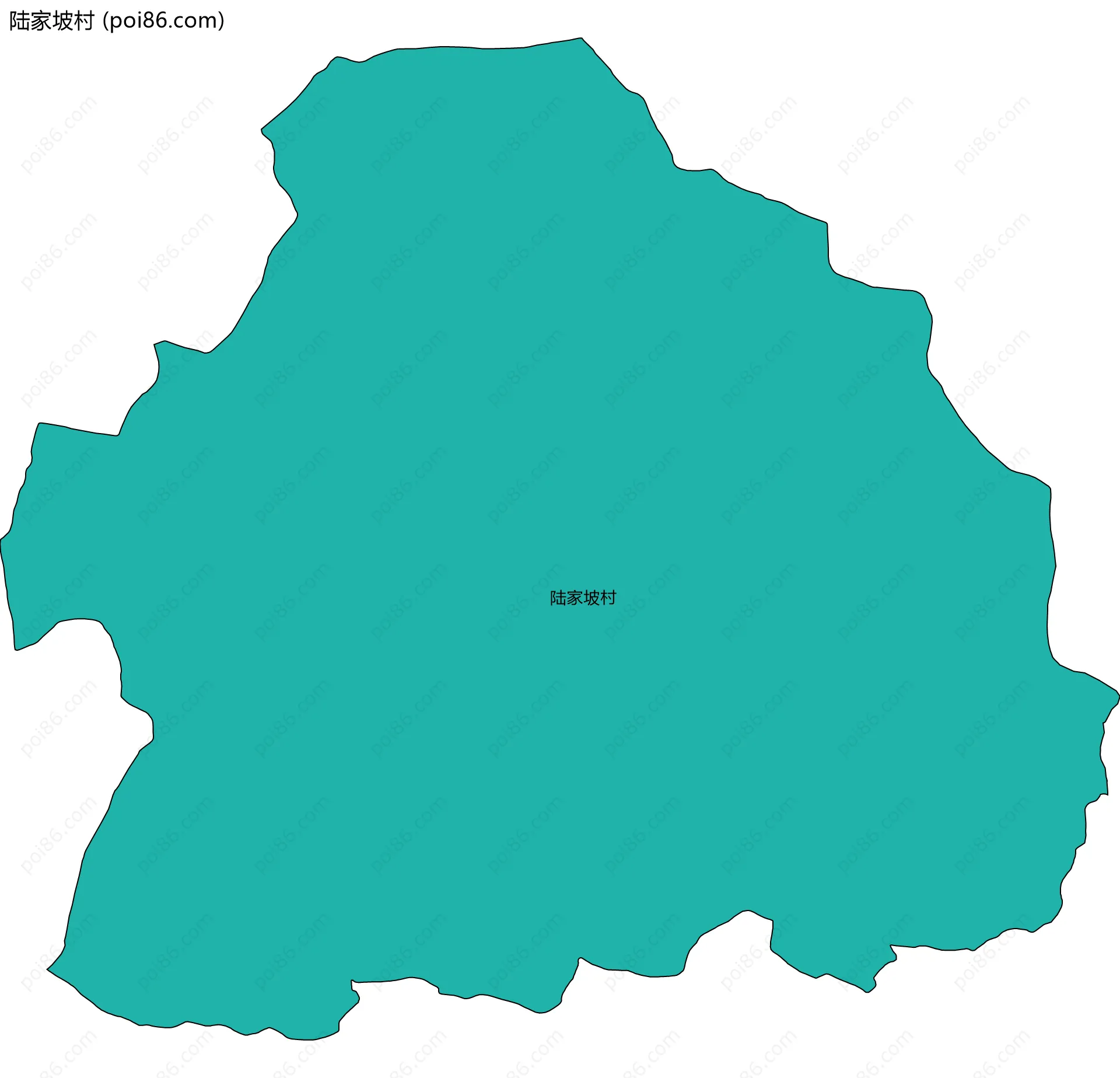 陆家坡村边界地图