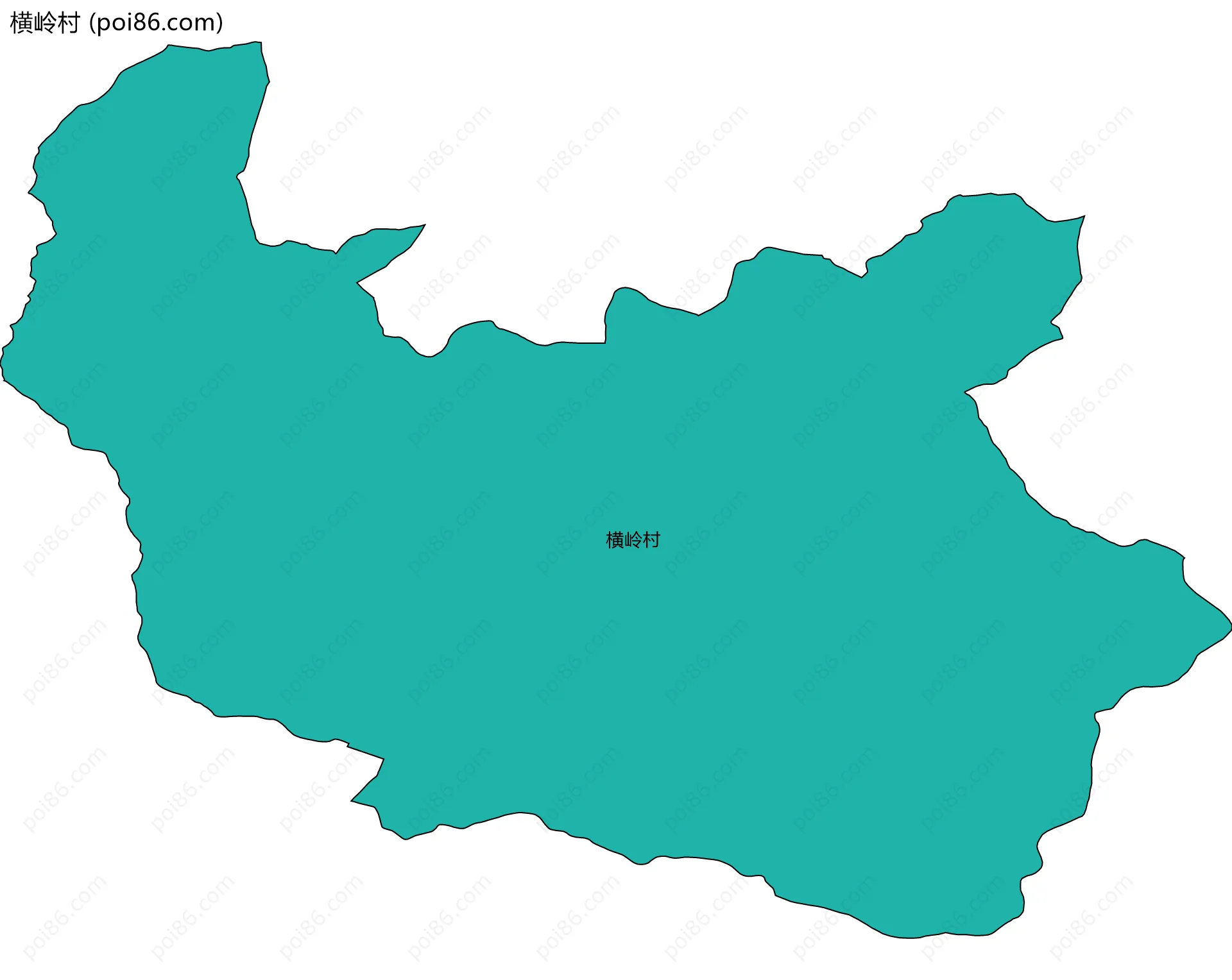 横岭村边界地图