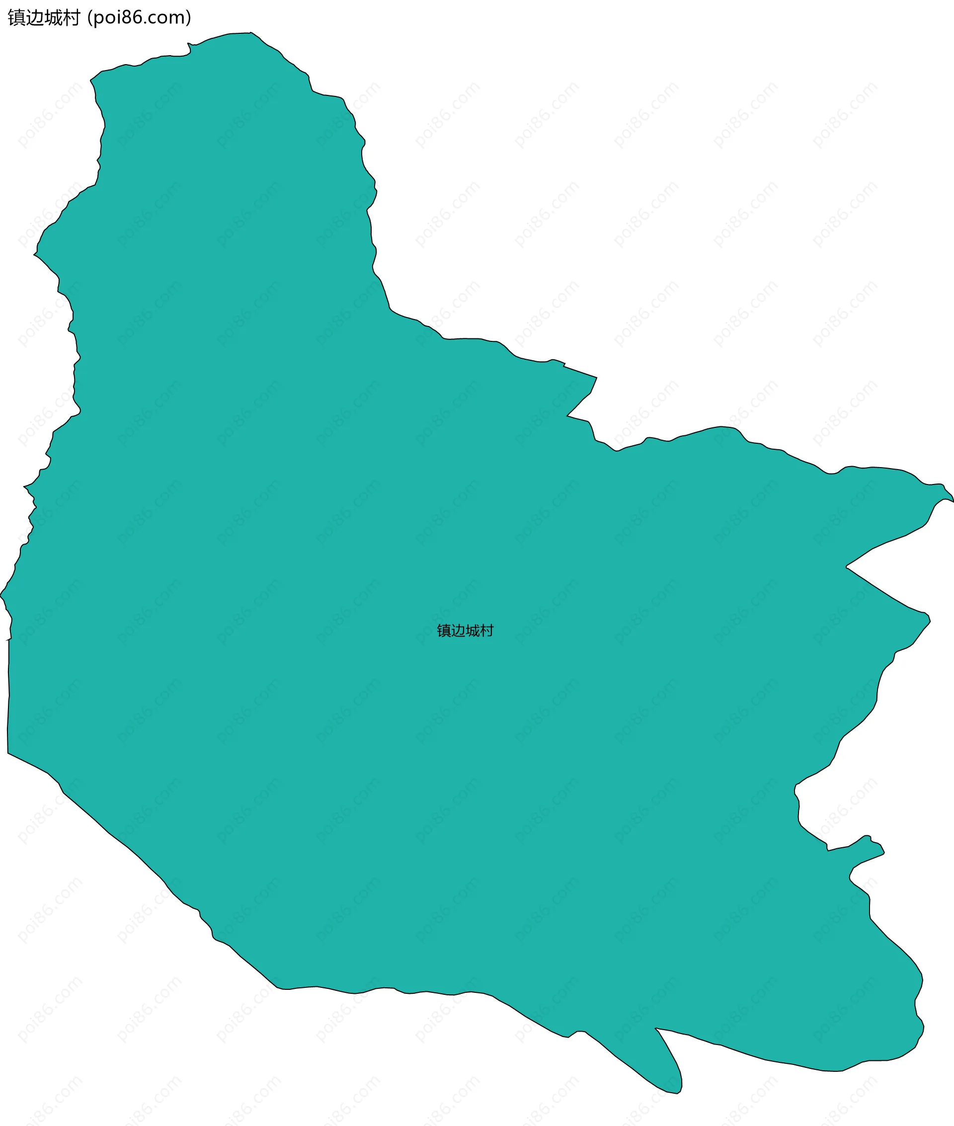 镇边城村边界地图