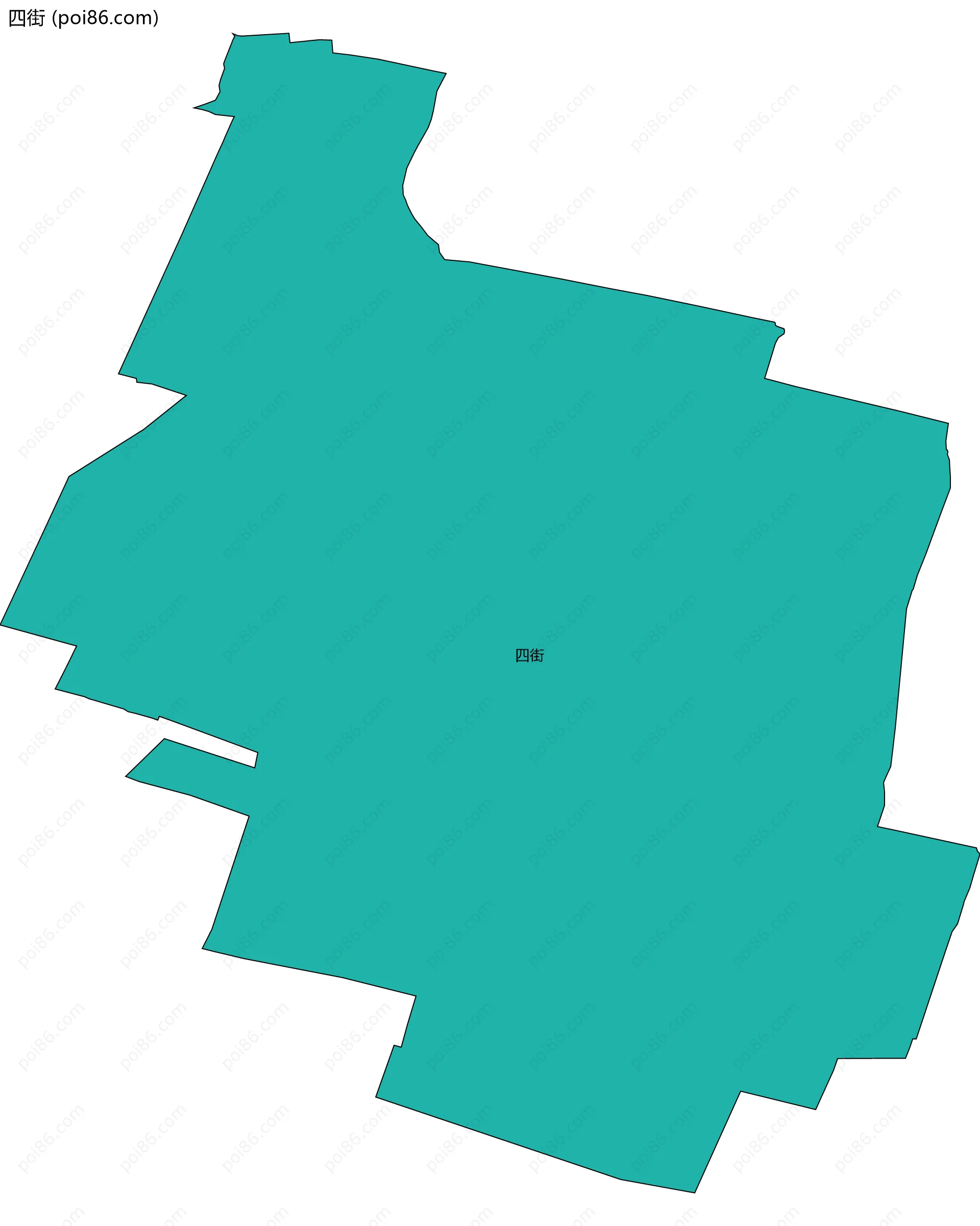 四街边界地图