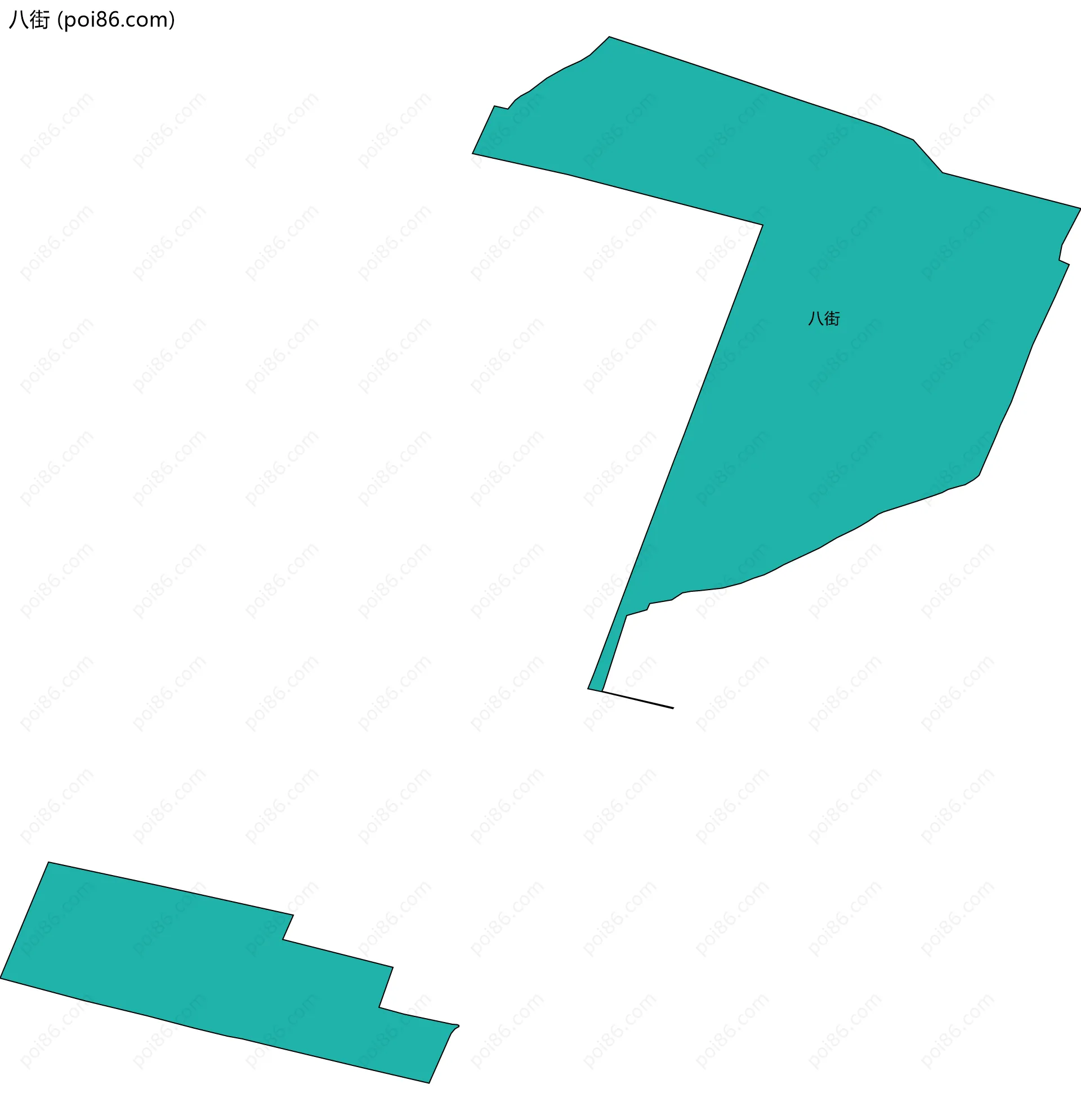 八街边界地图