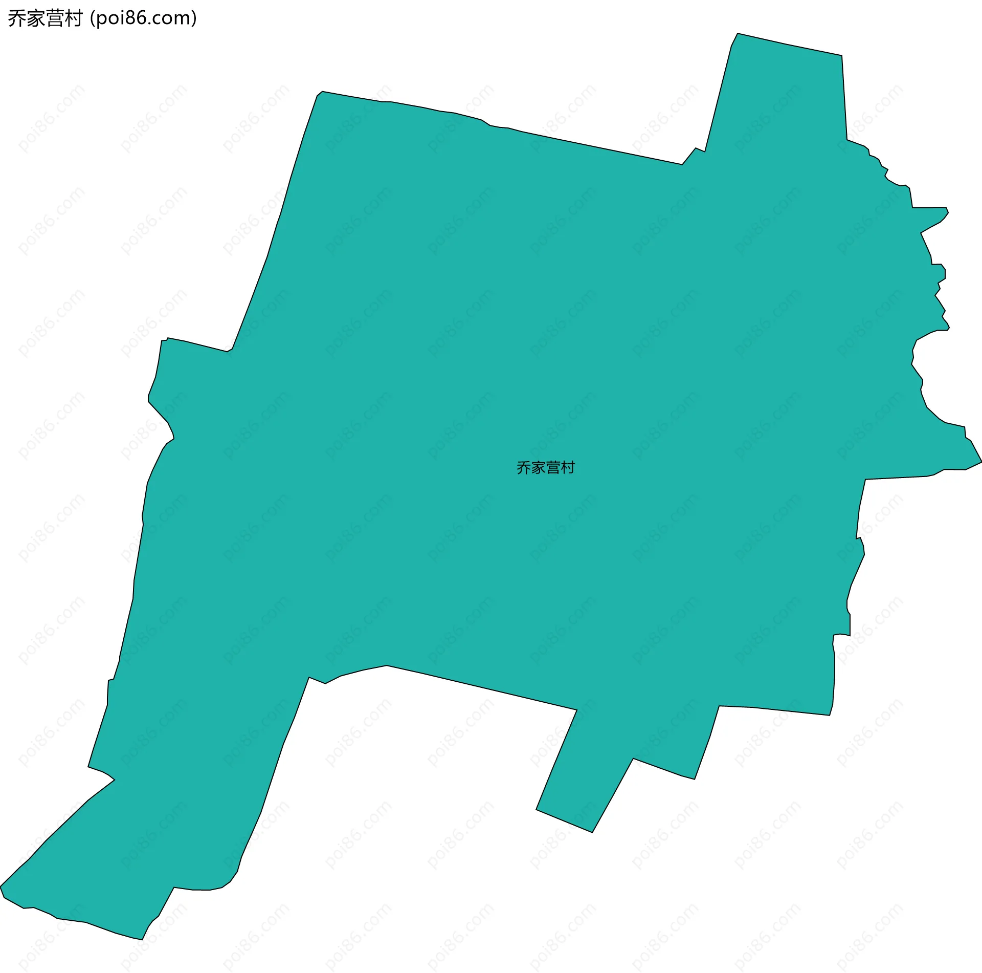 乔家营村边界地图