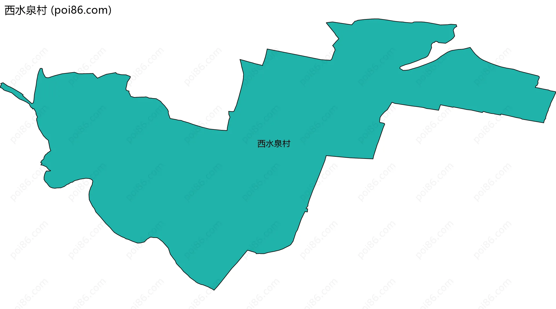 西水泉村边界地图