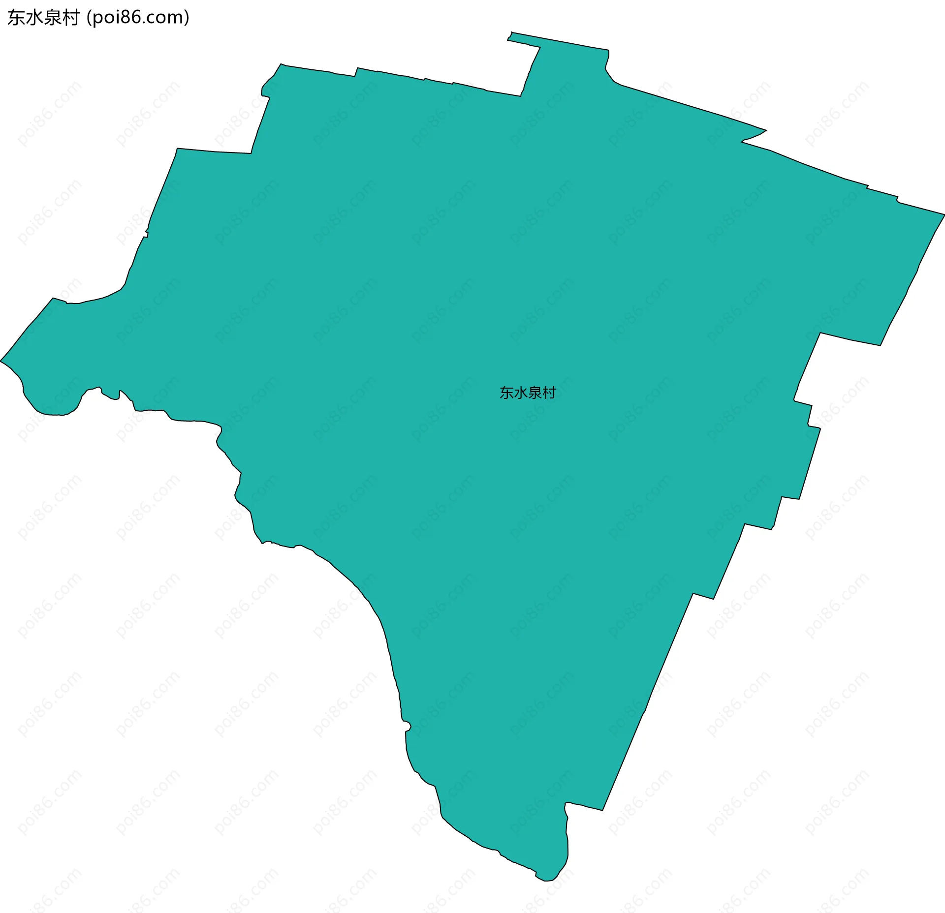 东水泉村边界地图