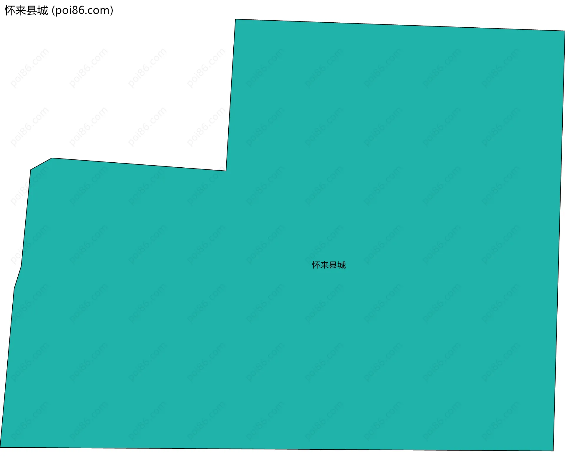 怀来县城边界地图