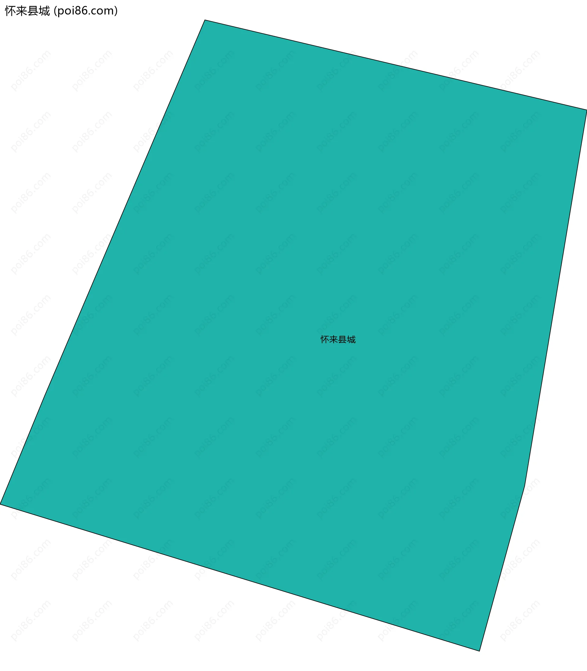 怀来县城边界地图