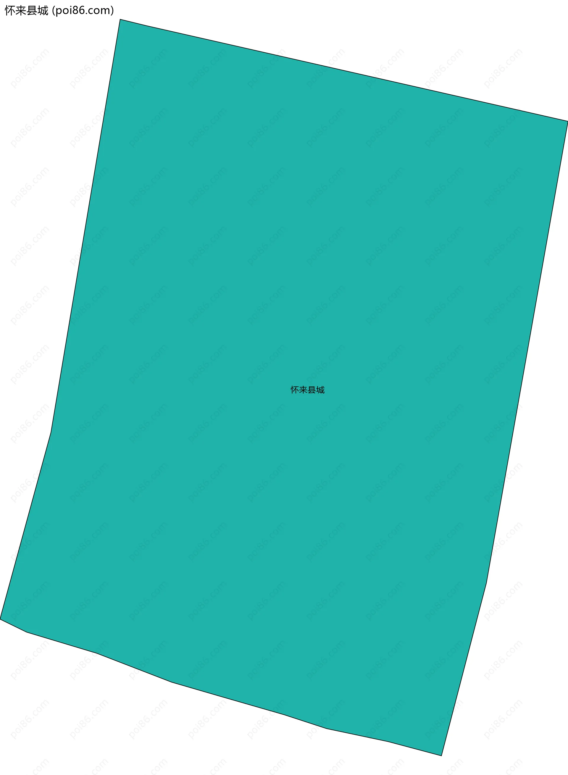 怀来县城边界地图