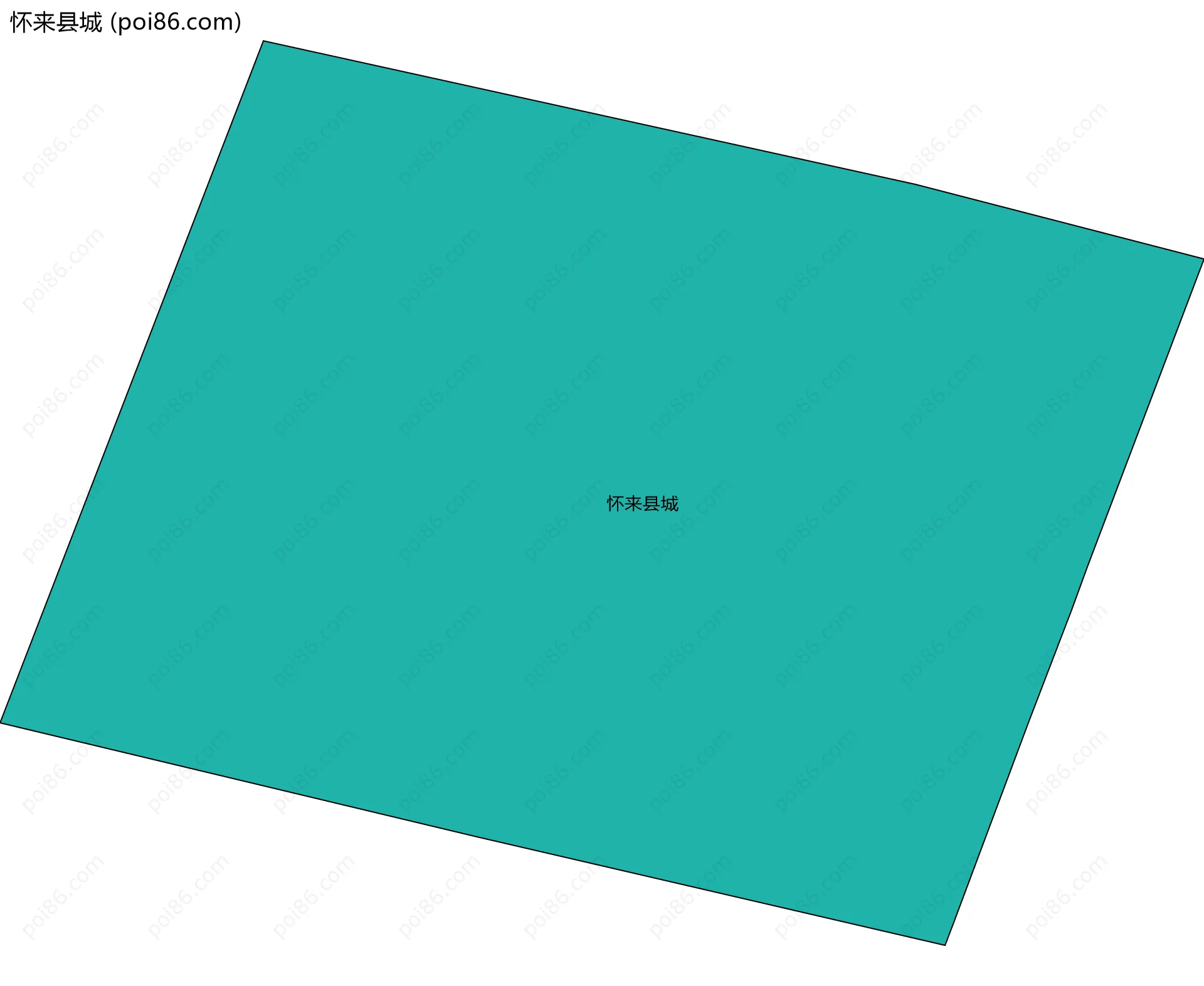 怀来县城边界地图