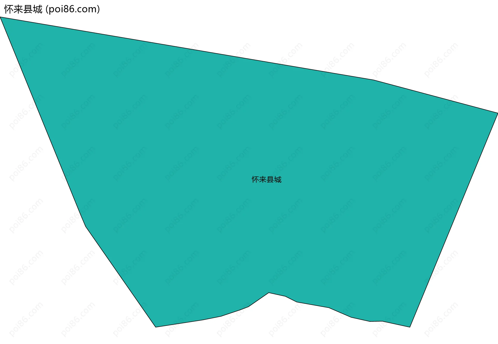 怀来县城边界地图