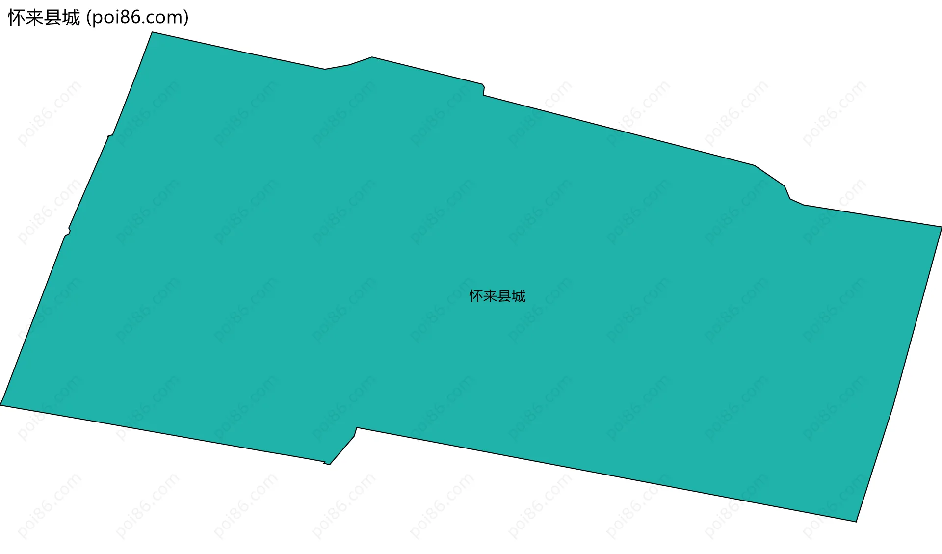 怀来县城边界地图