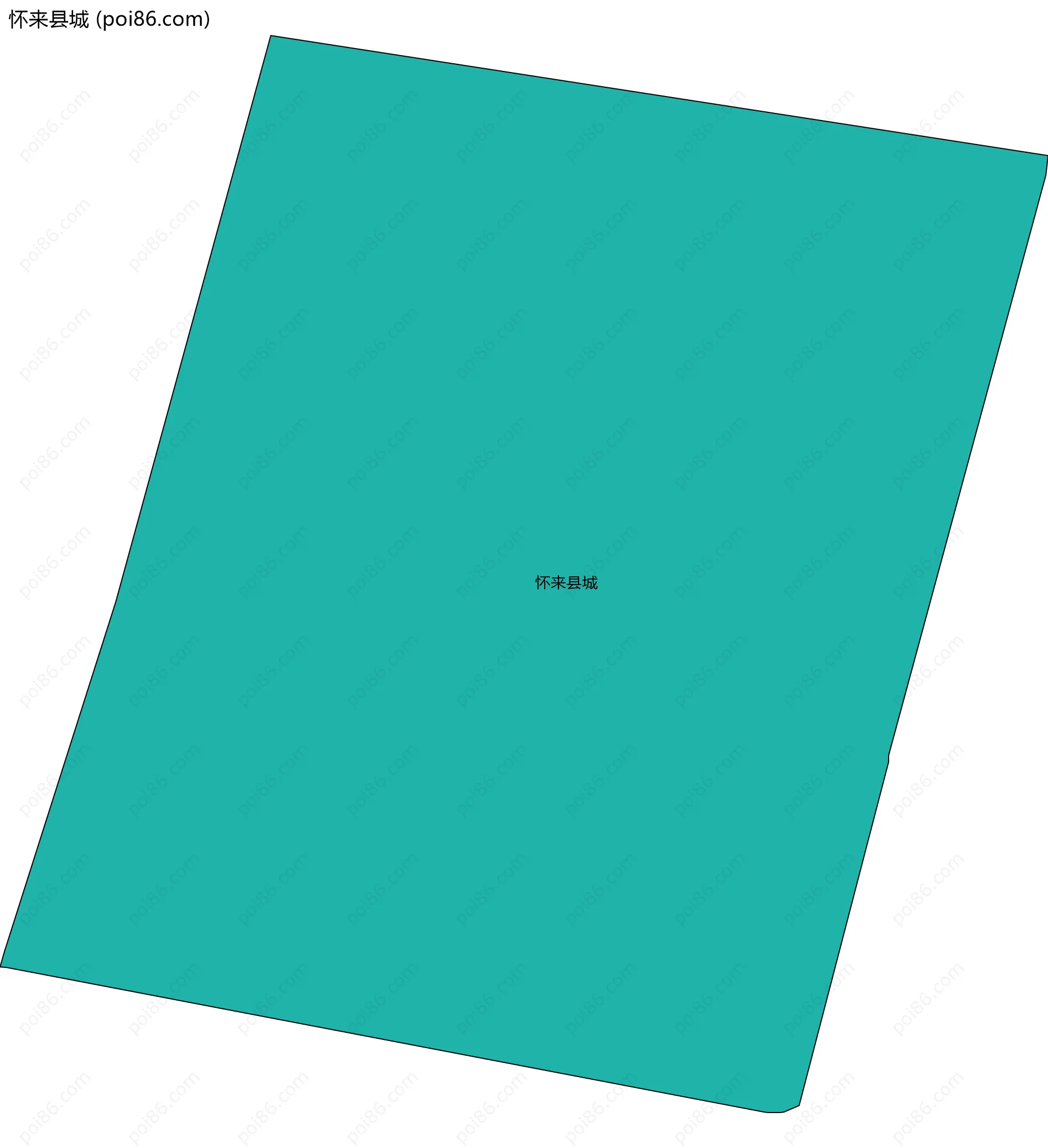 怀来县城边界地图