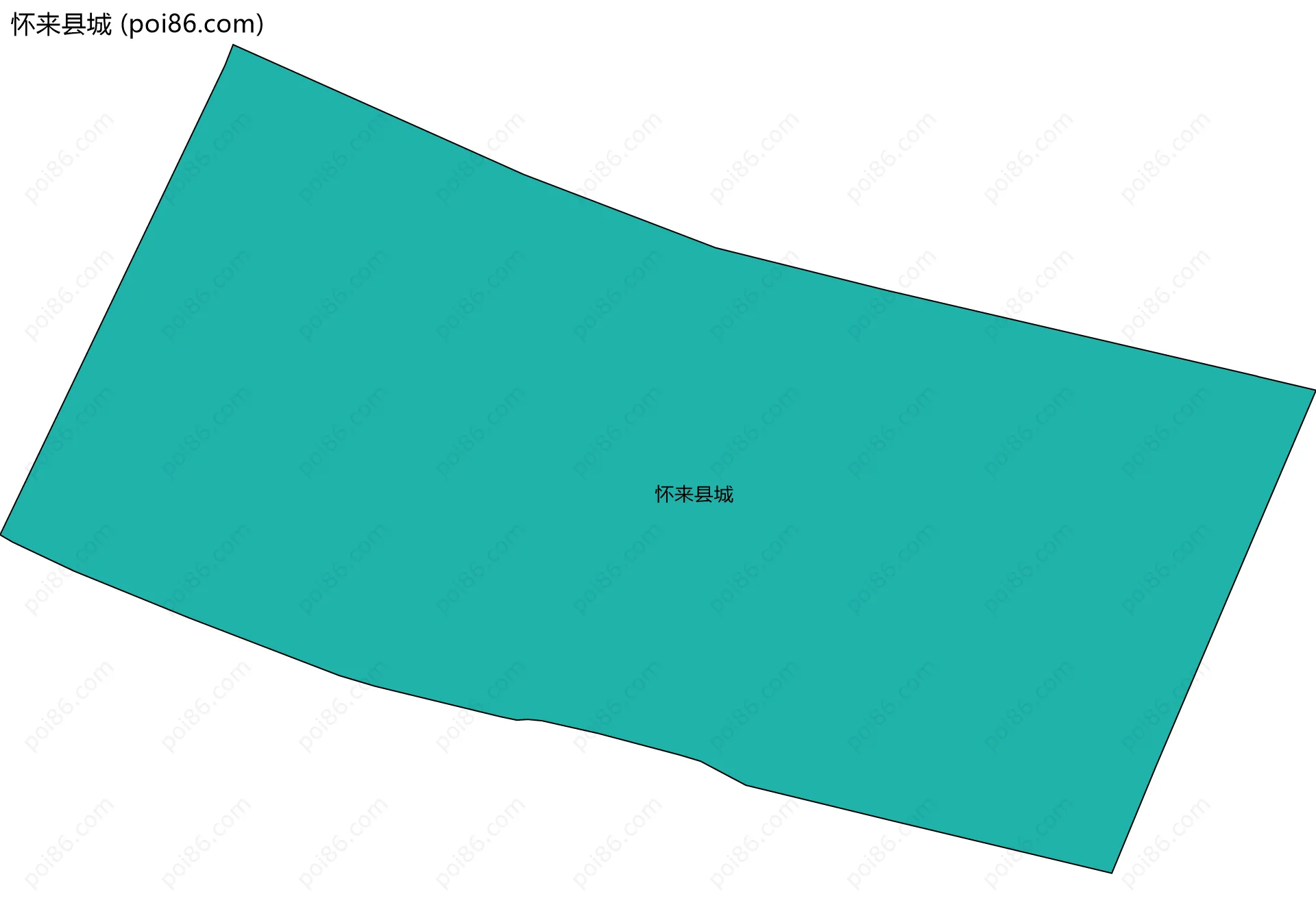 怀来县城边界地图