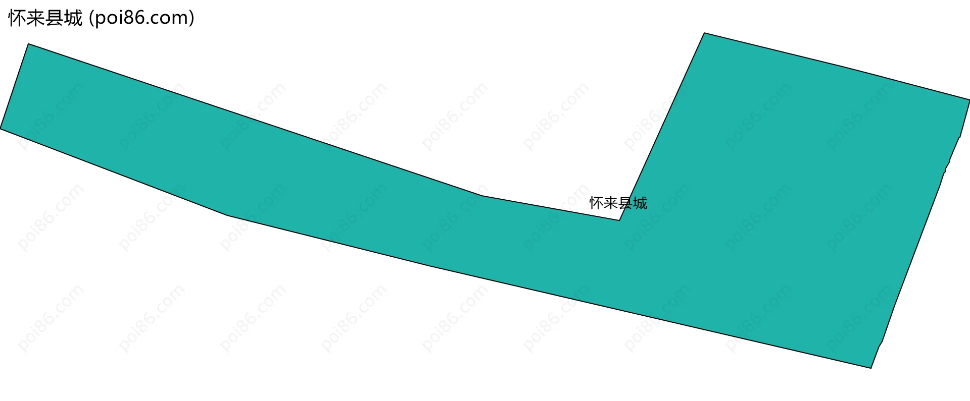 怀来县城边界地图