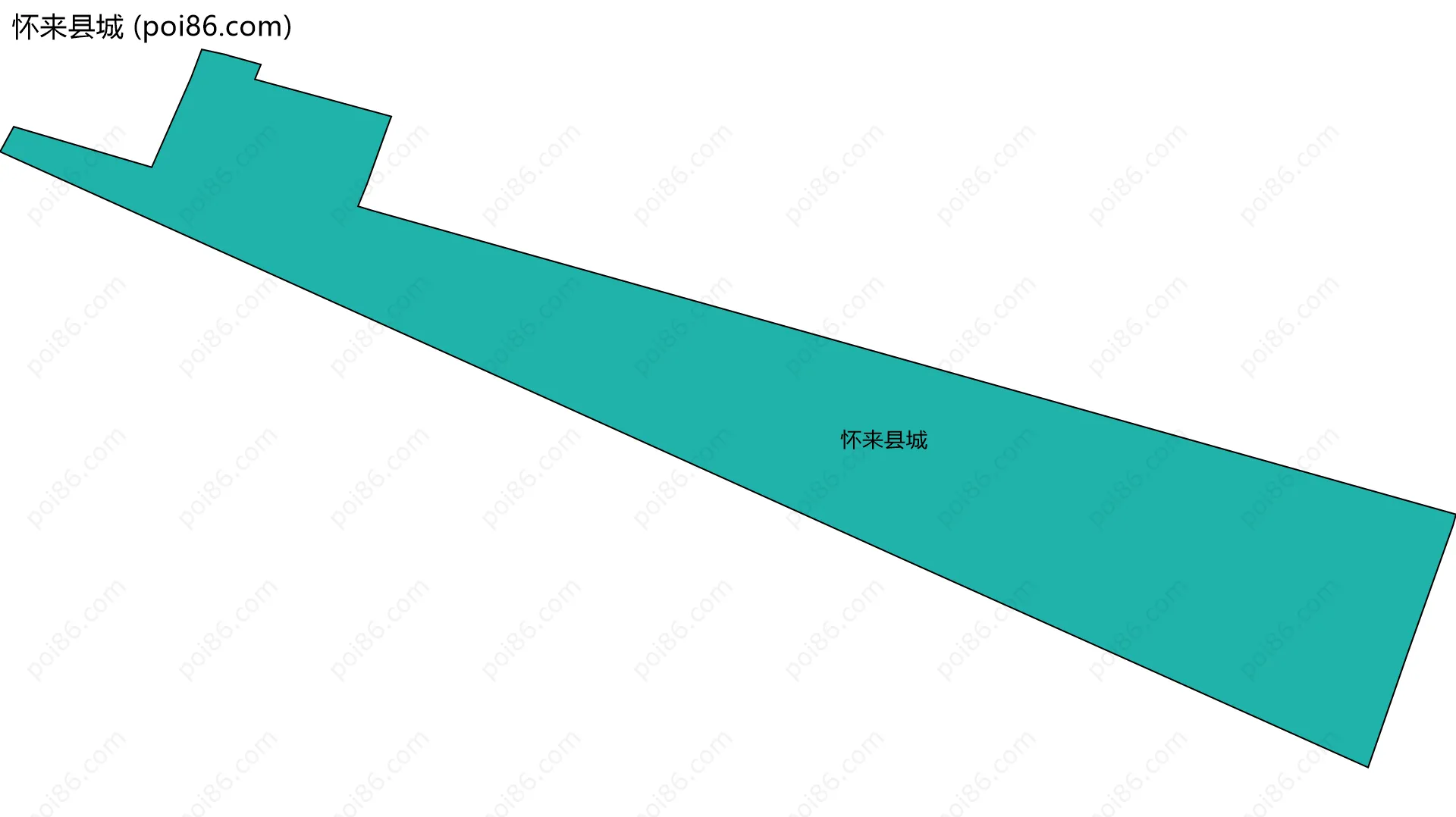 怀来县城边界地图