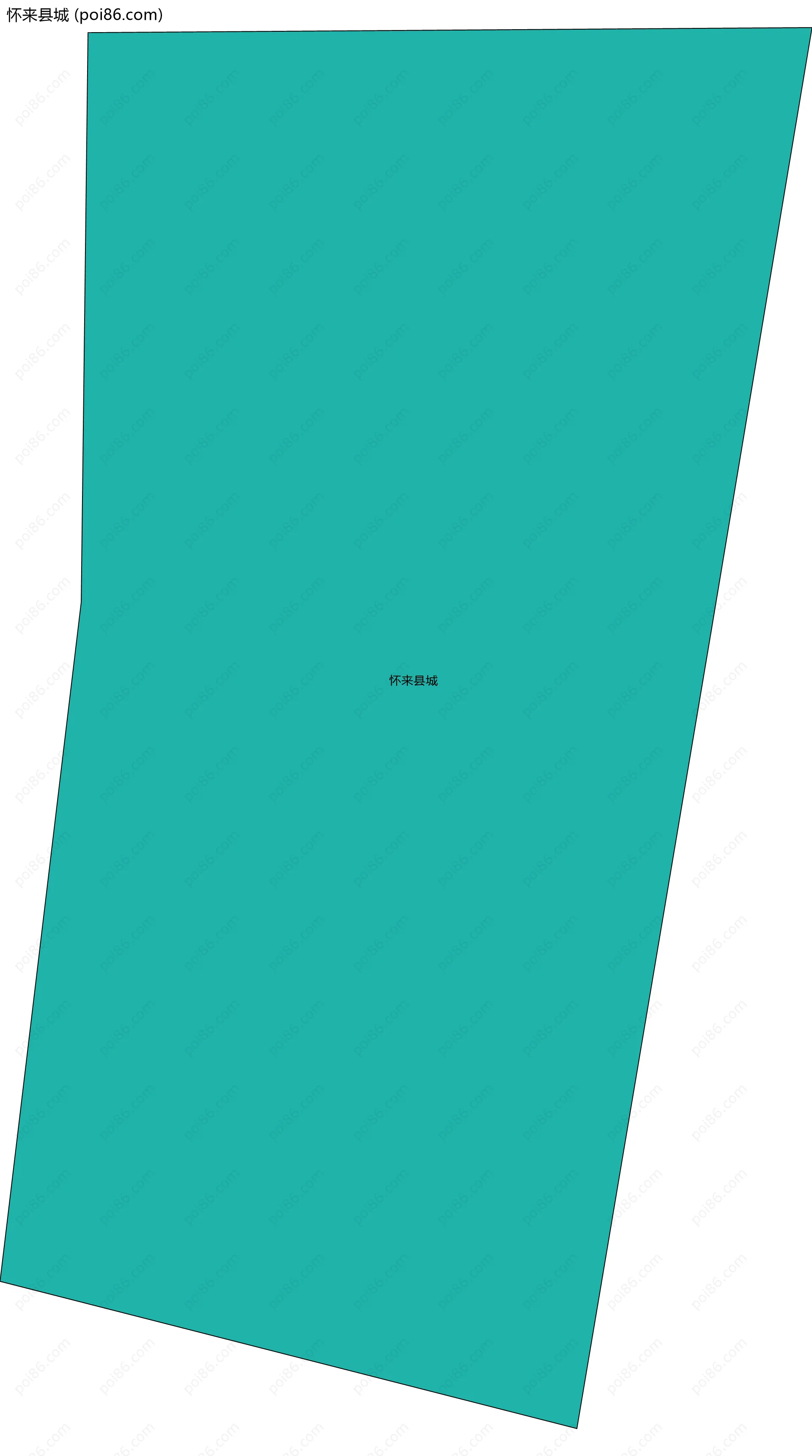 怀来县城边界地图