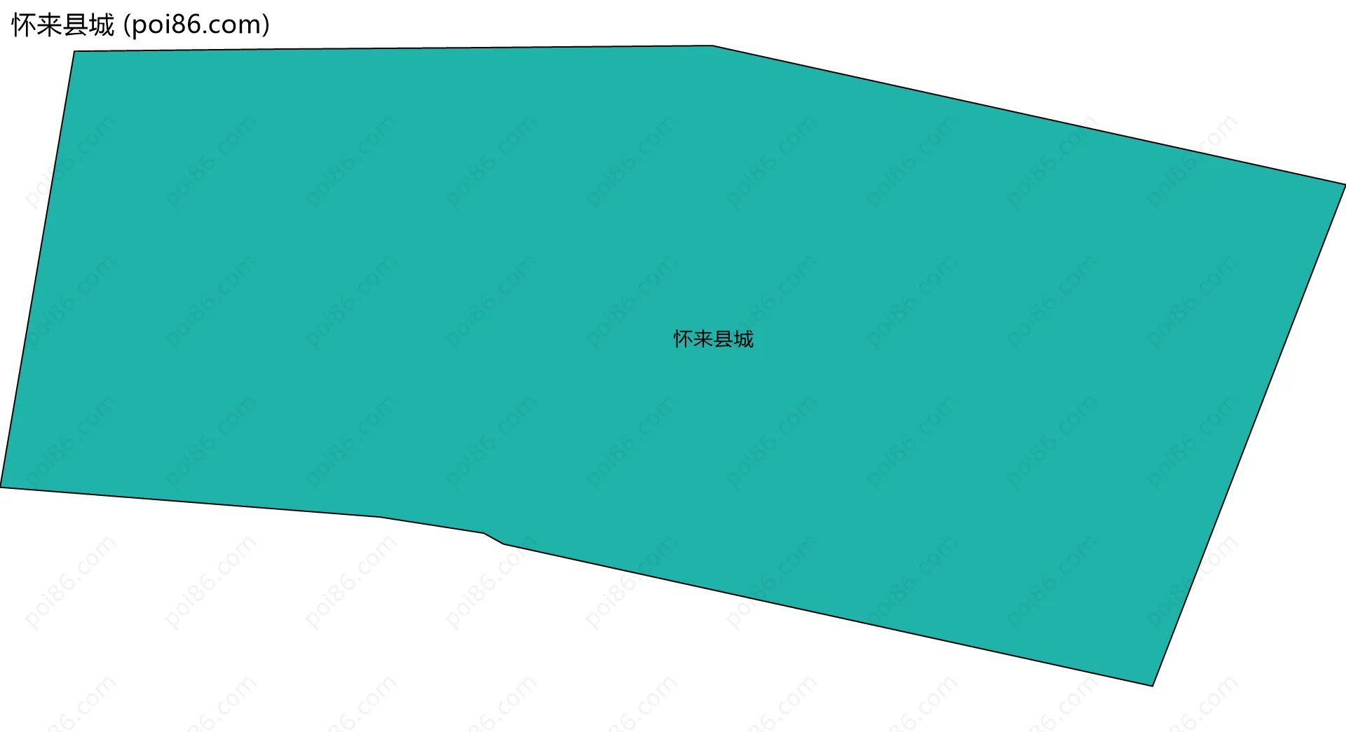 怀来县城边界地图