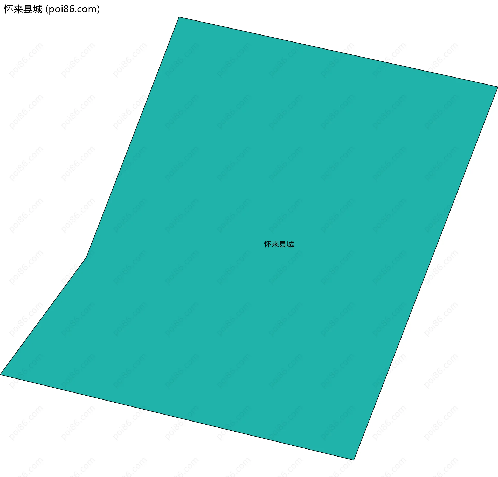 怀来县城边界地图