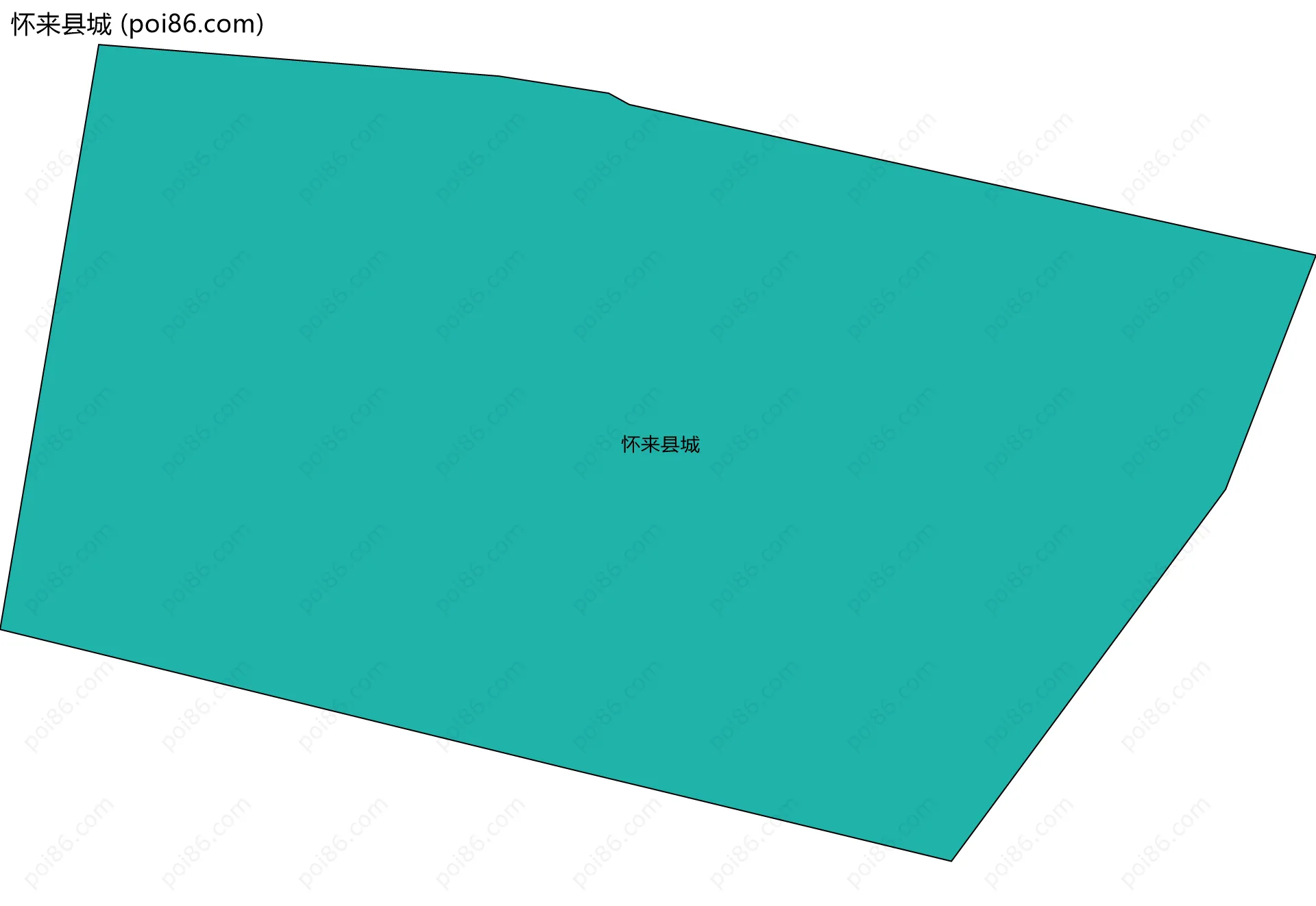 怀来县城边界地图