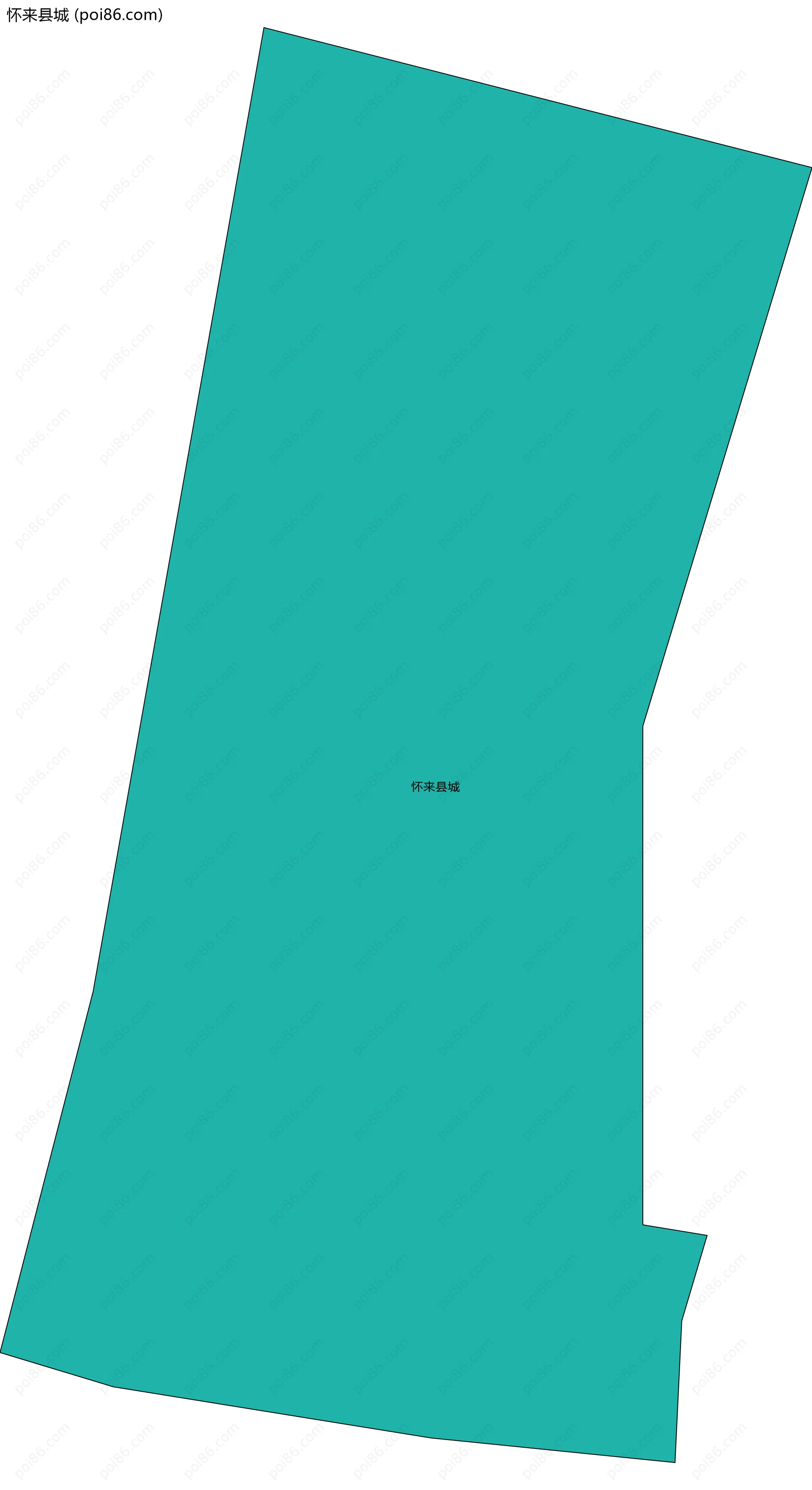 怀来县城边界地图