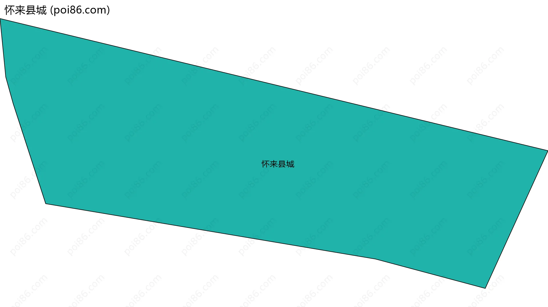 怀来县城边界地图