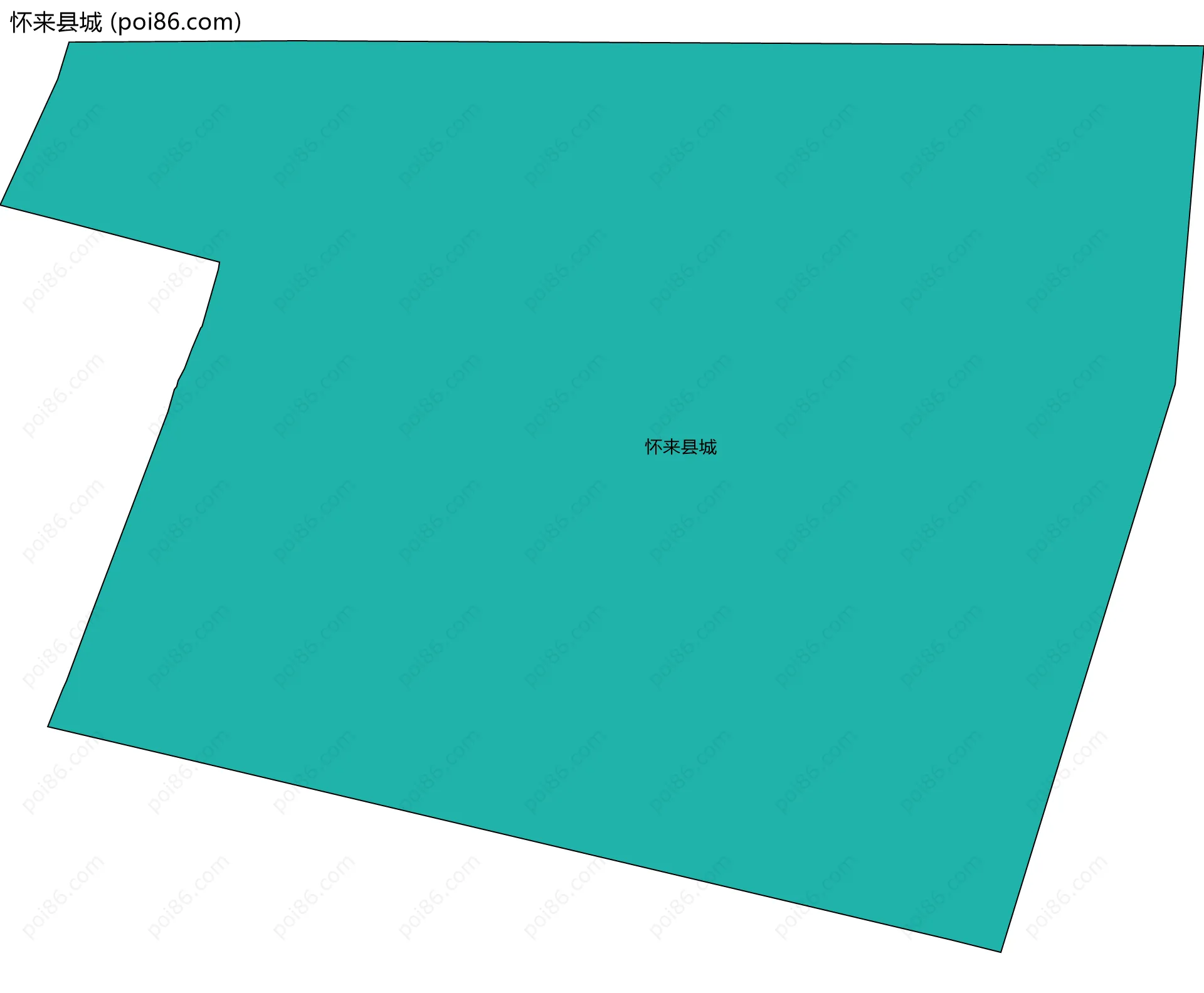 怀来县城边界地图