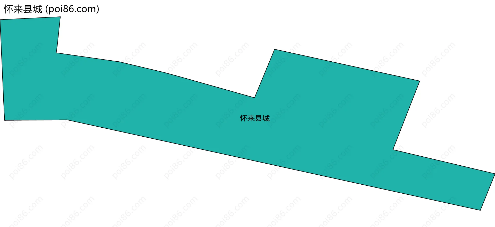 怀来县城边界地图