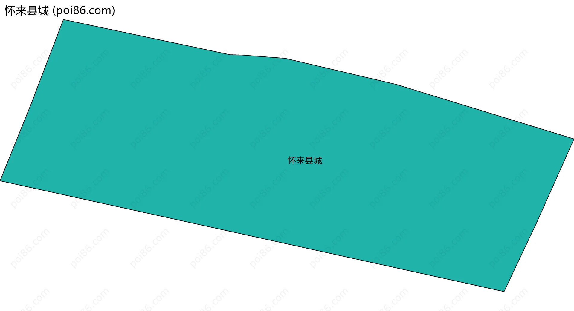 怀来县城边界地图