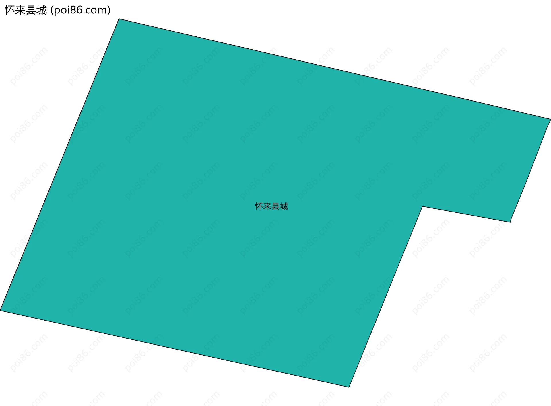 怀来县城边界地图