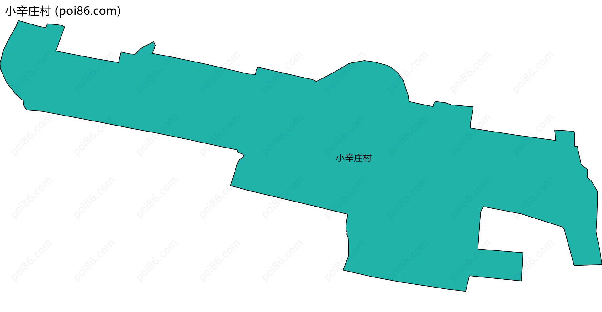 小辛庄村边界地图