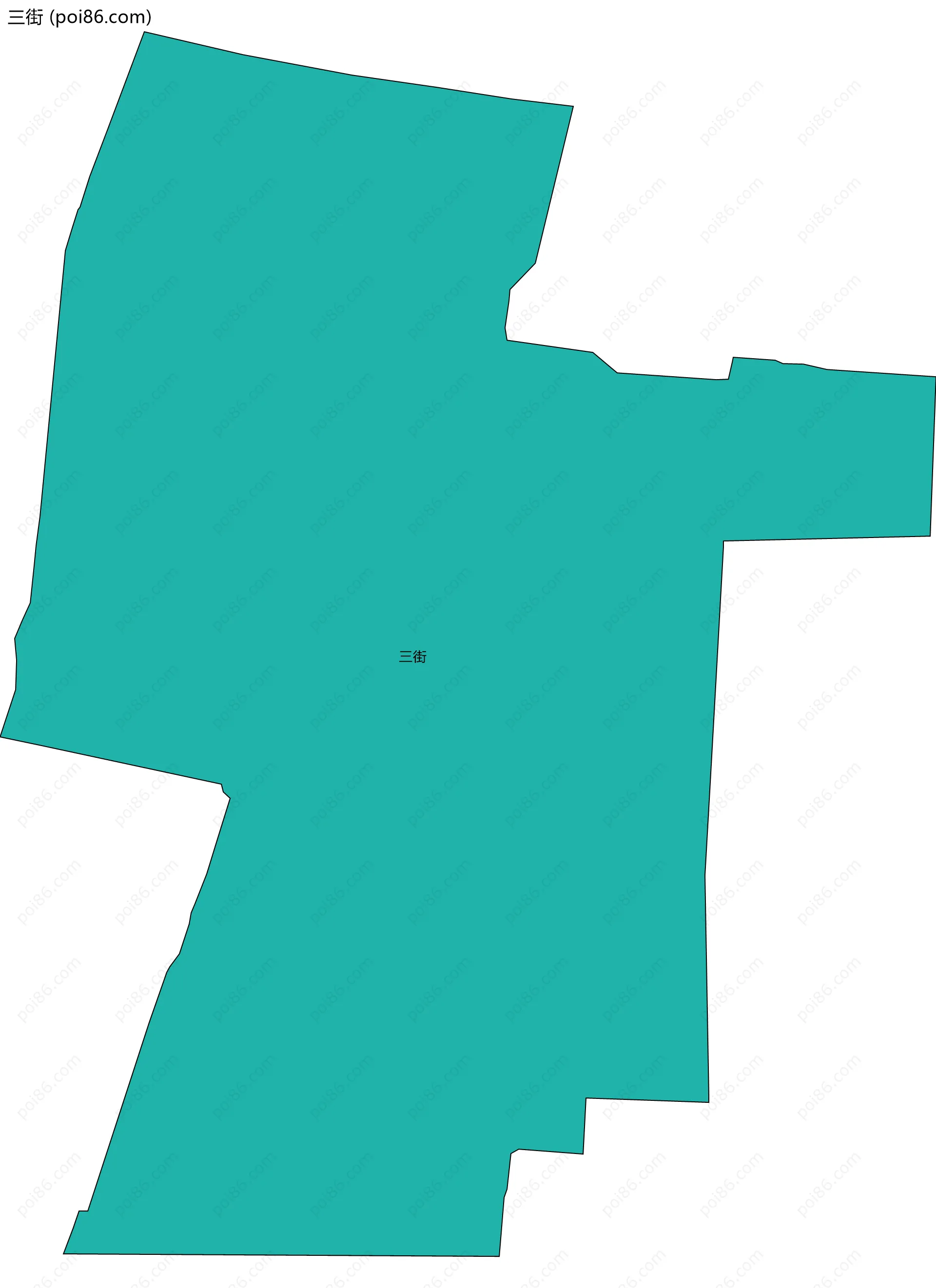 三街边界地图